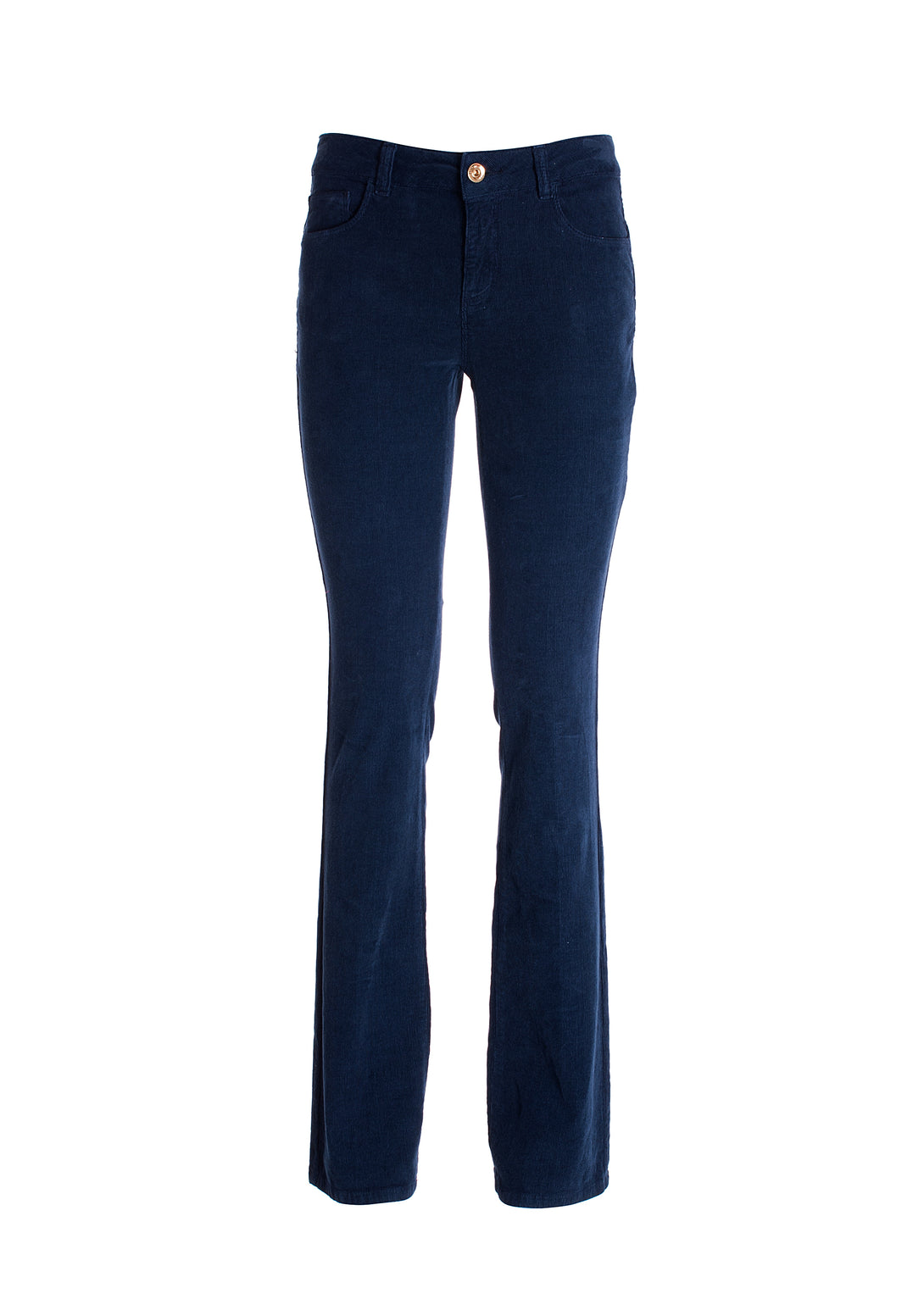 Bootcut pant with push-up effect made in needlecord velvet