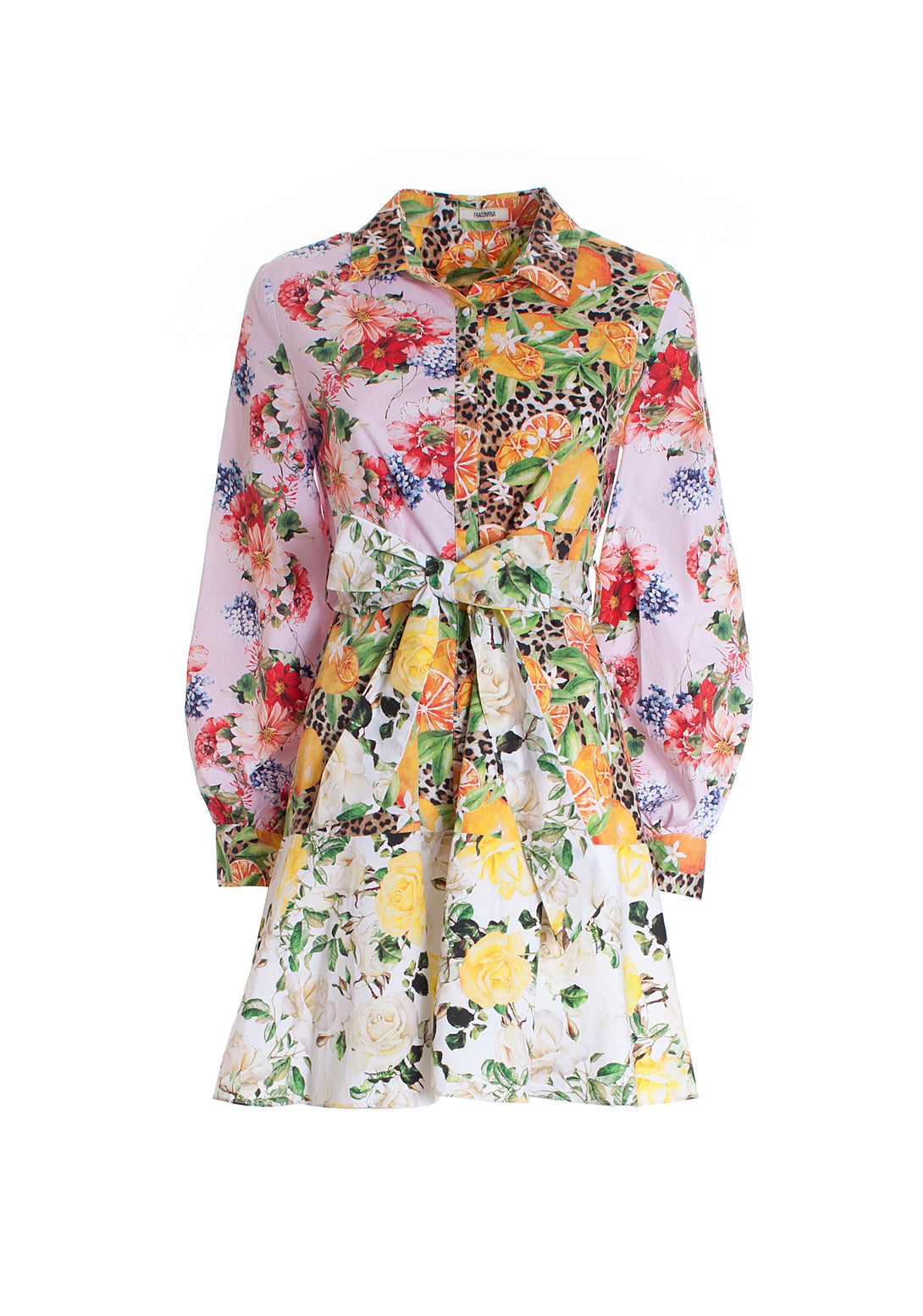 Chemisier dress regular fit with multicolor pattern
