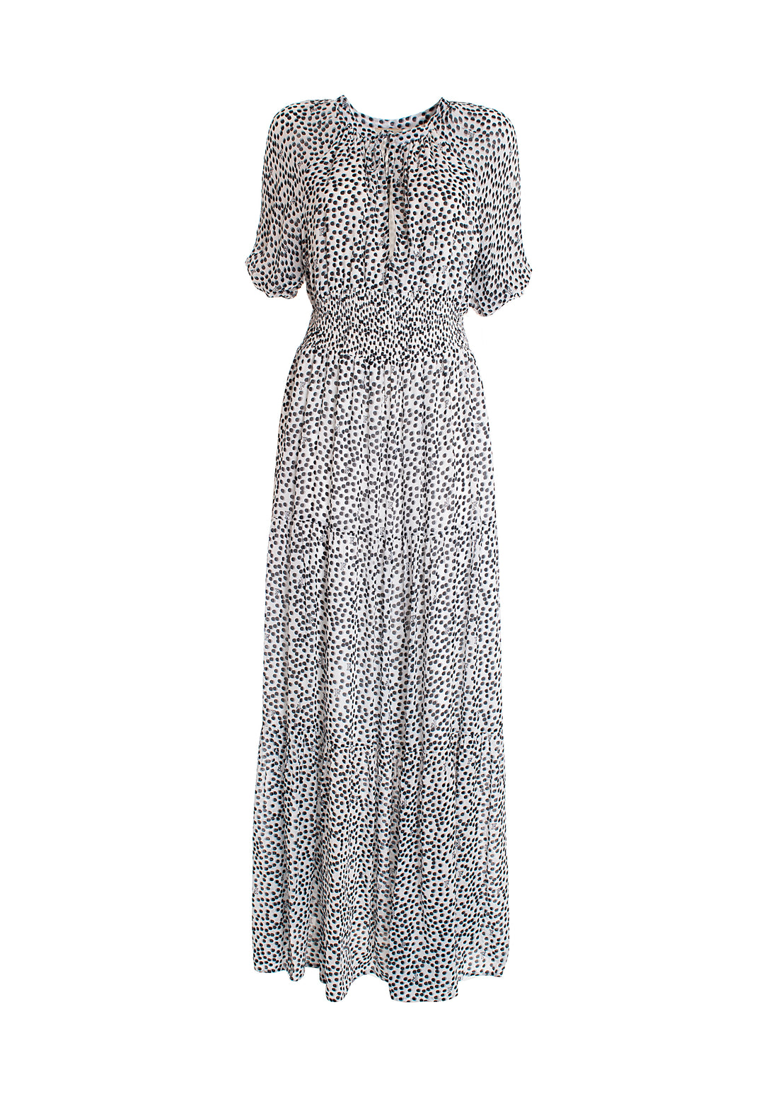 Dress regular fit made with polka dots pattern