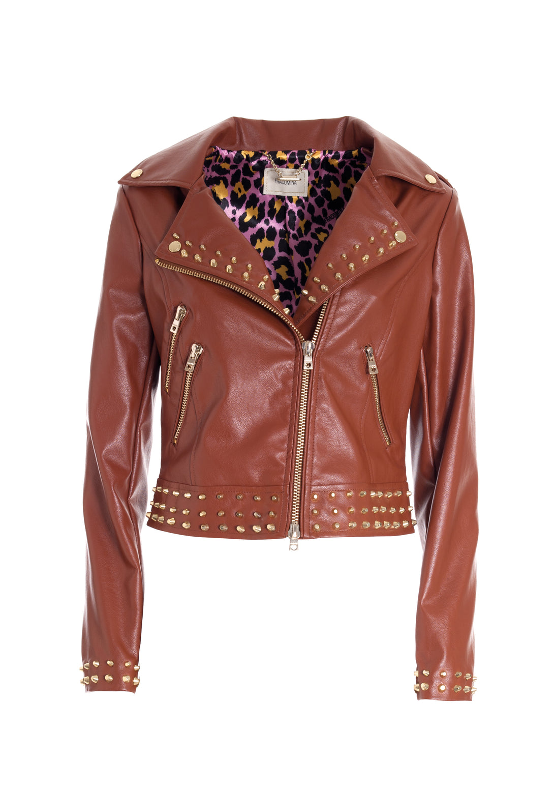 Biker jacket slim fit made in eco leather