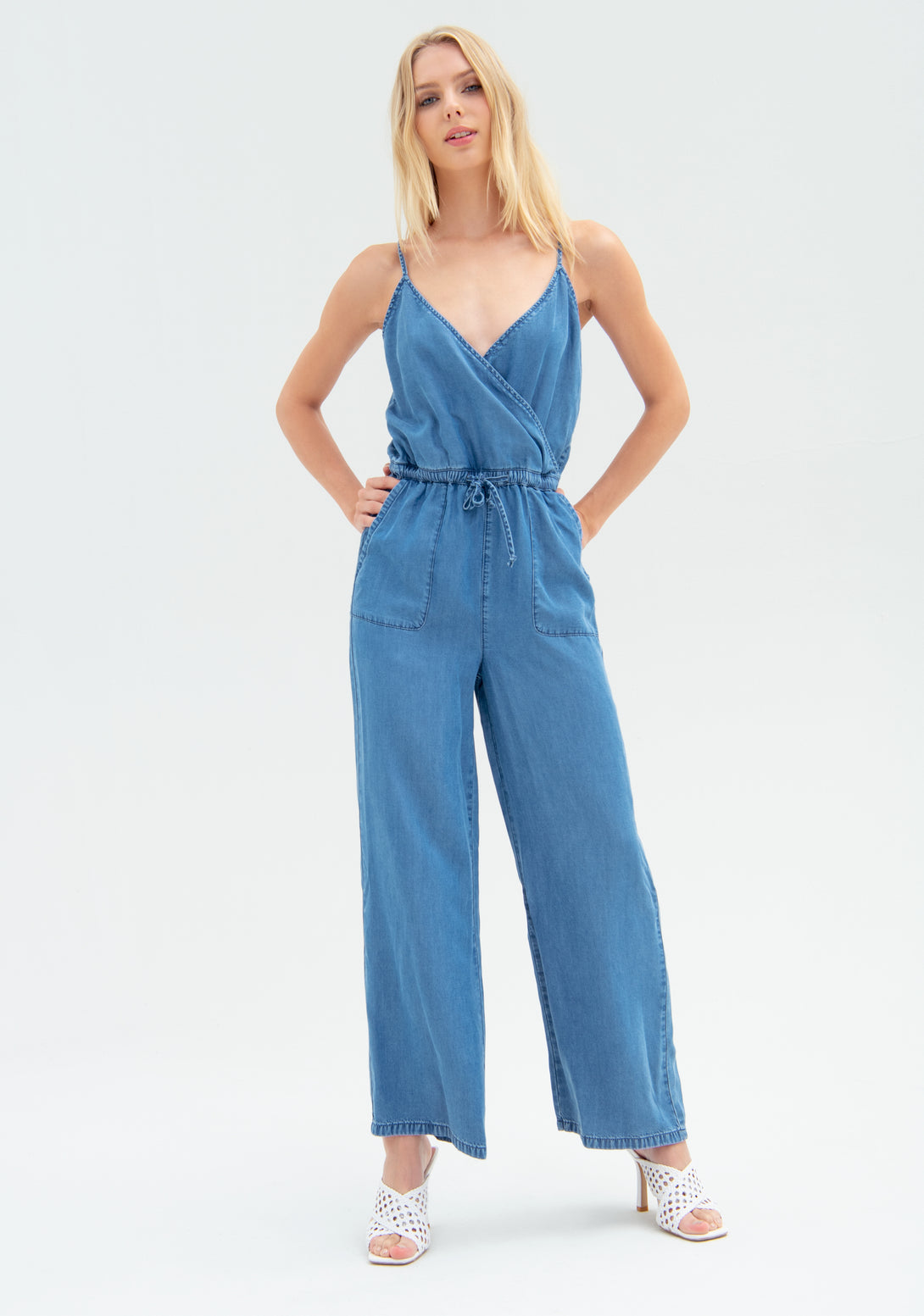 Jumpsuit regular fit made in chambray Fracomina FR22SO2006D41502-130