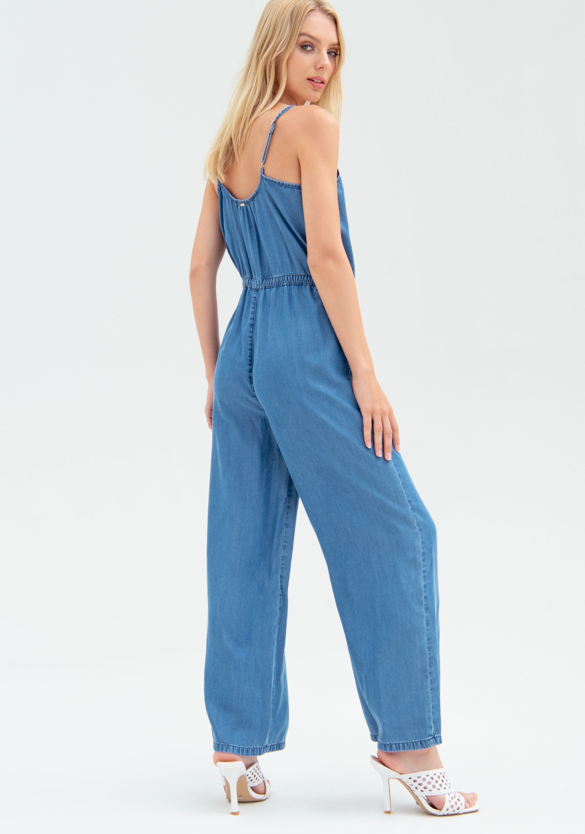 Jumpsuit regular fit made in chambray Fracomina FR22SO2006D41502-130_5