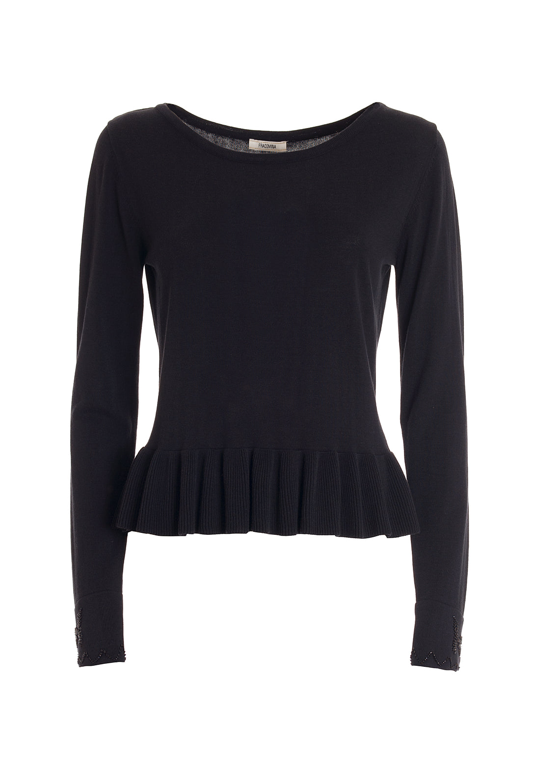 Knitwear regular fit with ruffle at the bottom