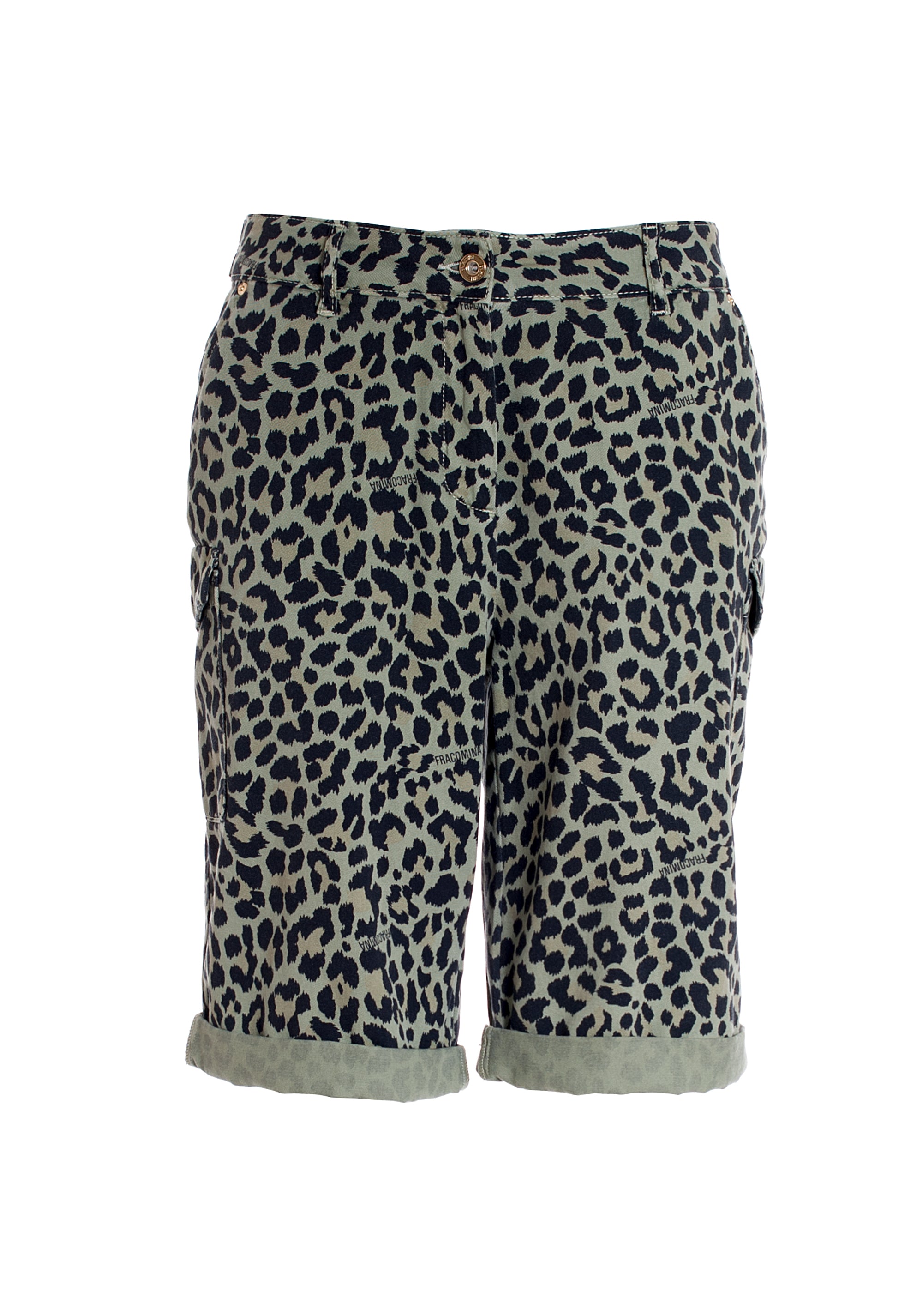 Bermuda cargo fit with animalier pattern Fracomina FR22SV6011W403L7-210_6