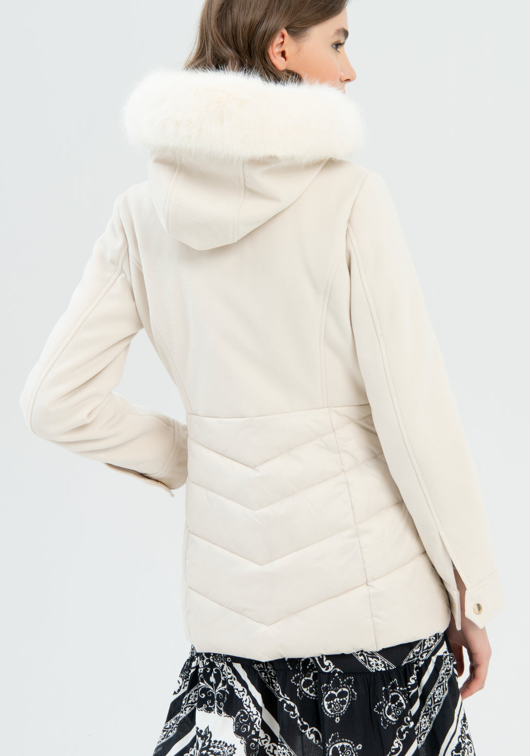 Padded jacket slim fit with hood Fracomina FR22WC3019W46301-108-3