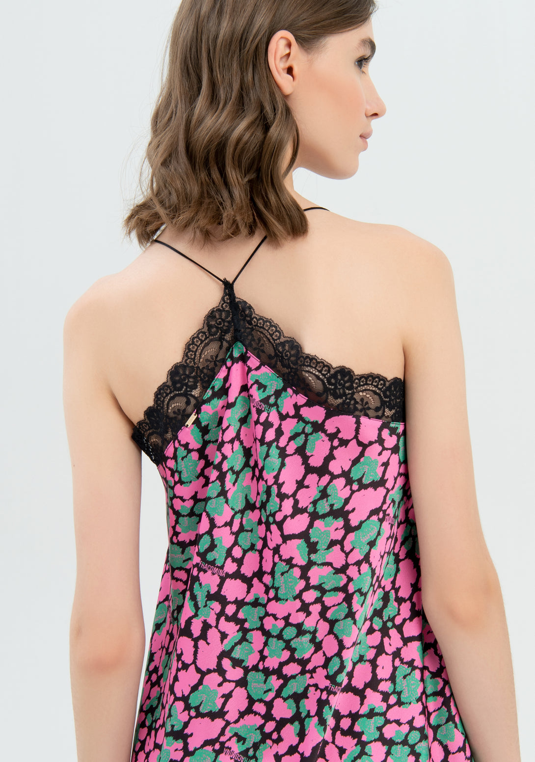 Dress A-shape middle length with animalier pattern Fracomina FR22WD2003W411L7-210-4
