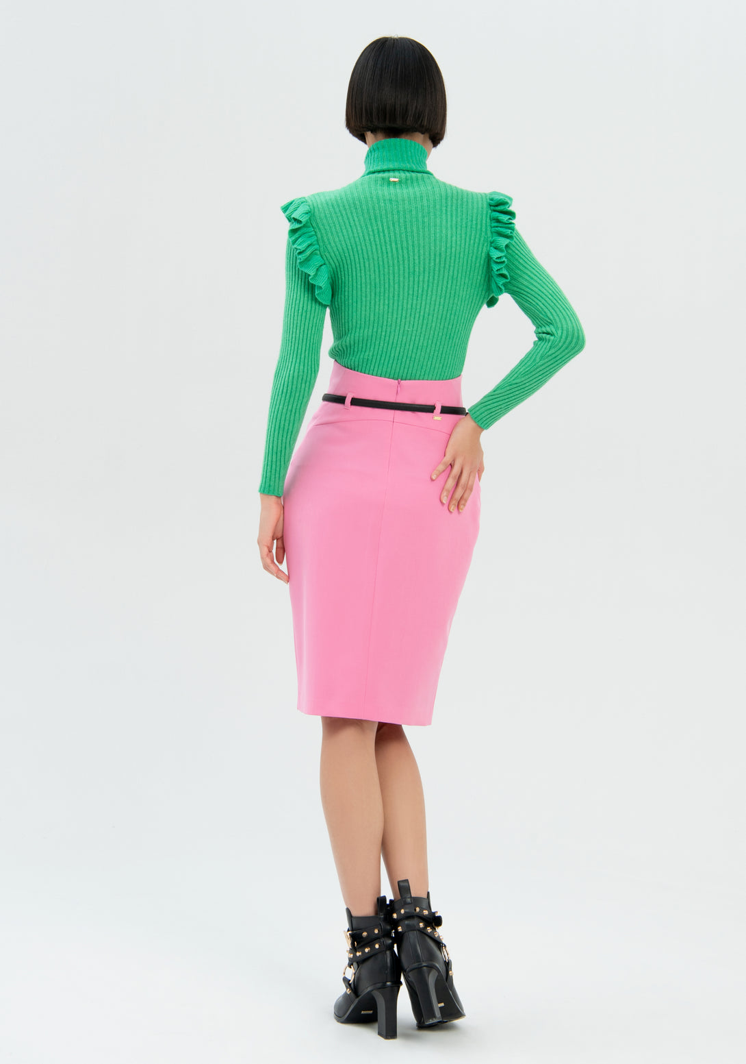Sheath skirt slim fit middle length made in technical fabric Fracomina FR22WG2001W42901-226-3
