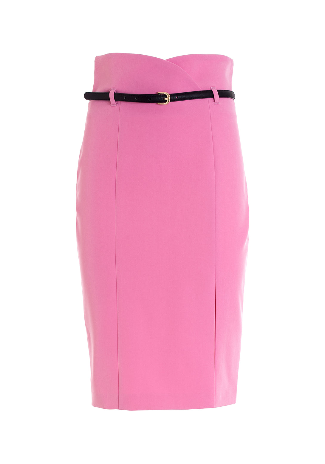 Sheath skirt slim fit middle length made in technical fabric