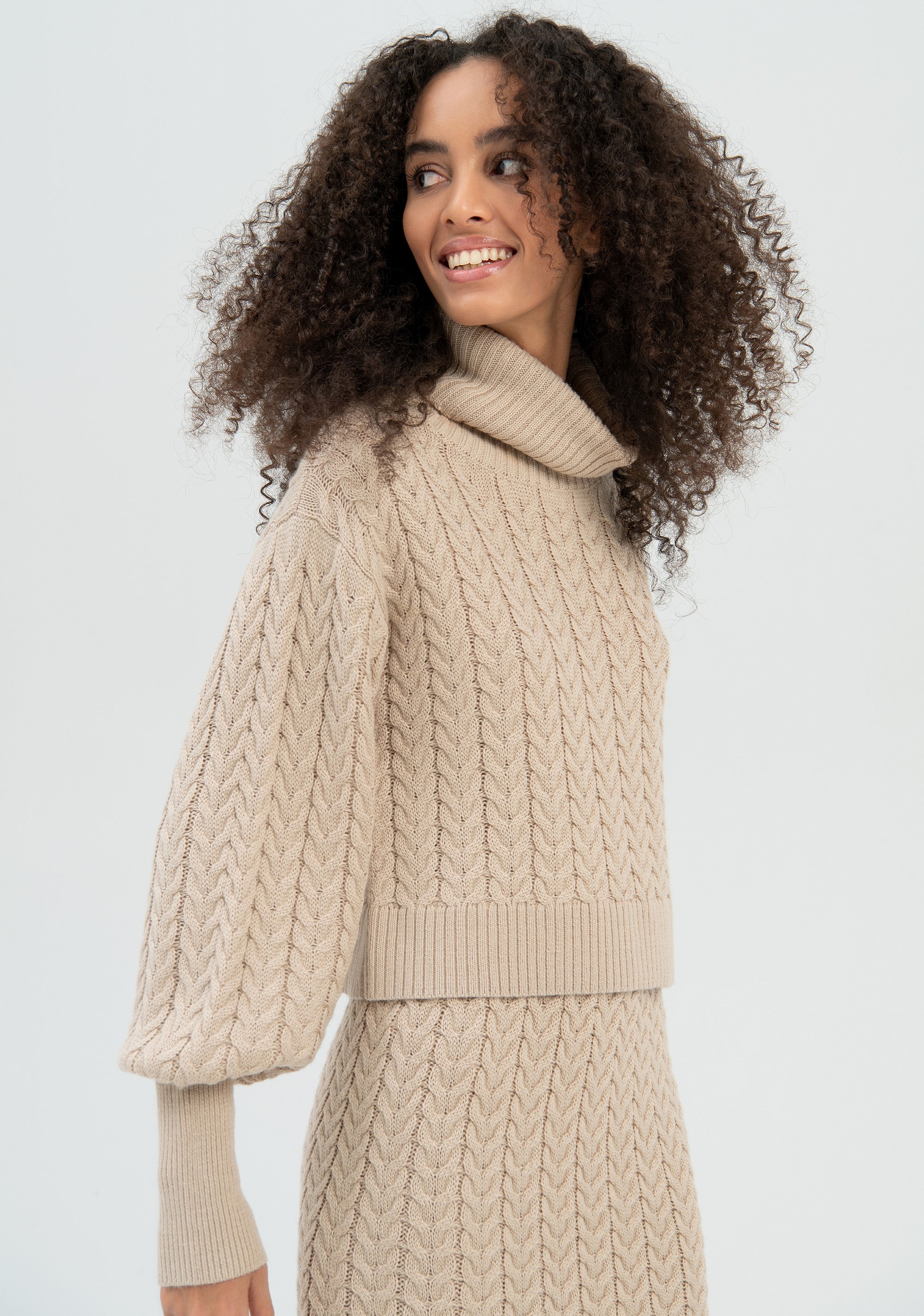 Knitwear regular fit with plaits Fracomina FR22WT7018K45701-L20-2