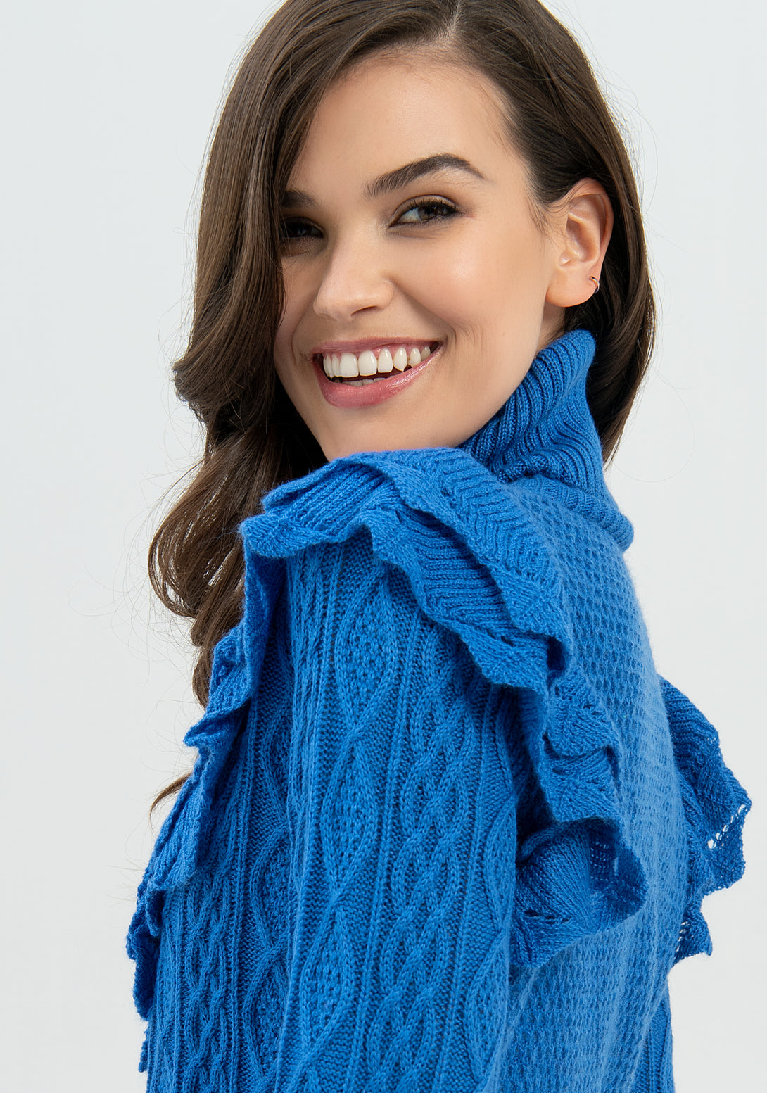 Knitwear over fit with plaits Fracomina FR22WT7021K45701-078-3