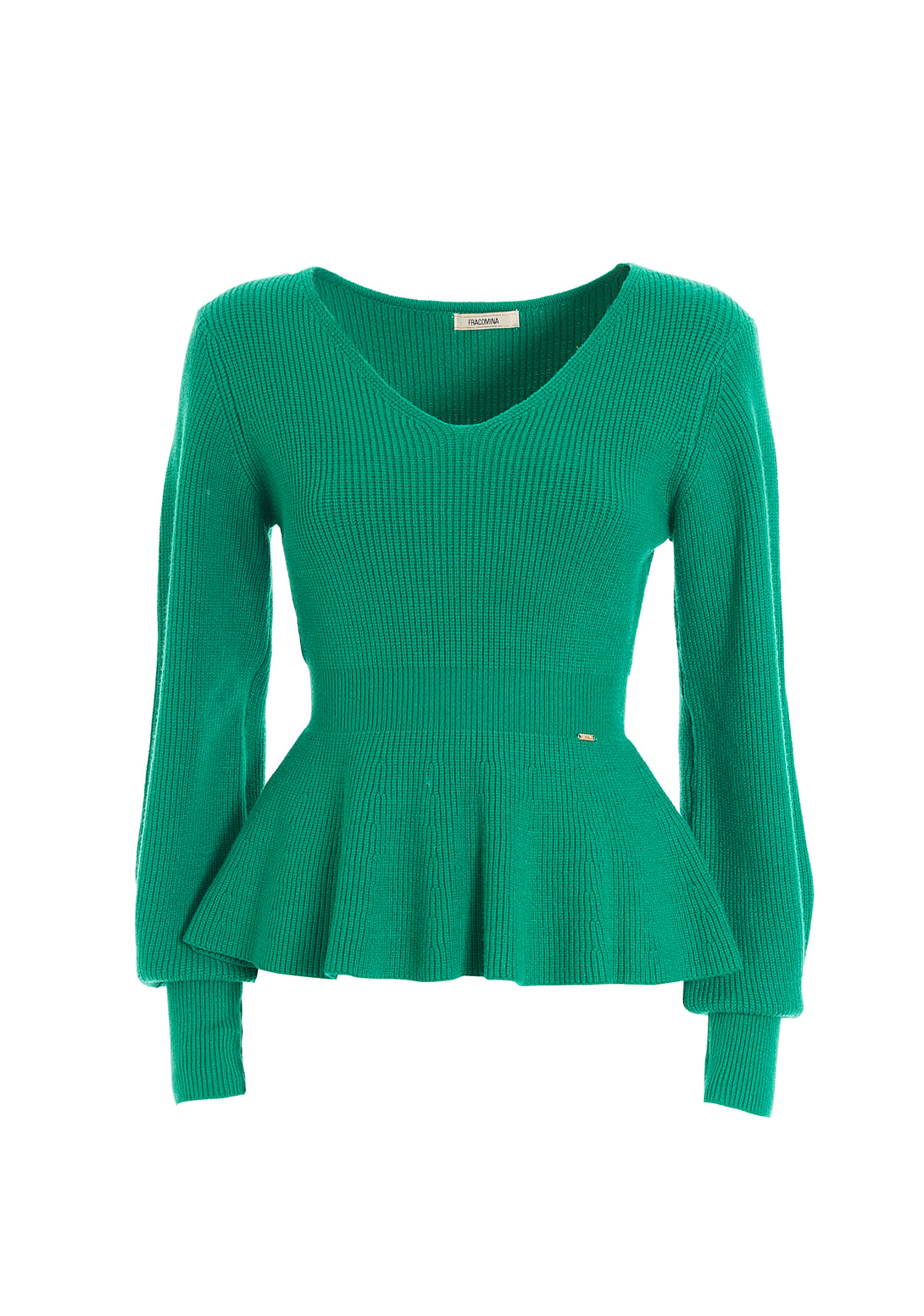 Knitwear flared with V-neck drop