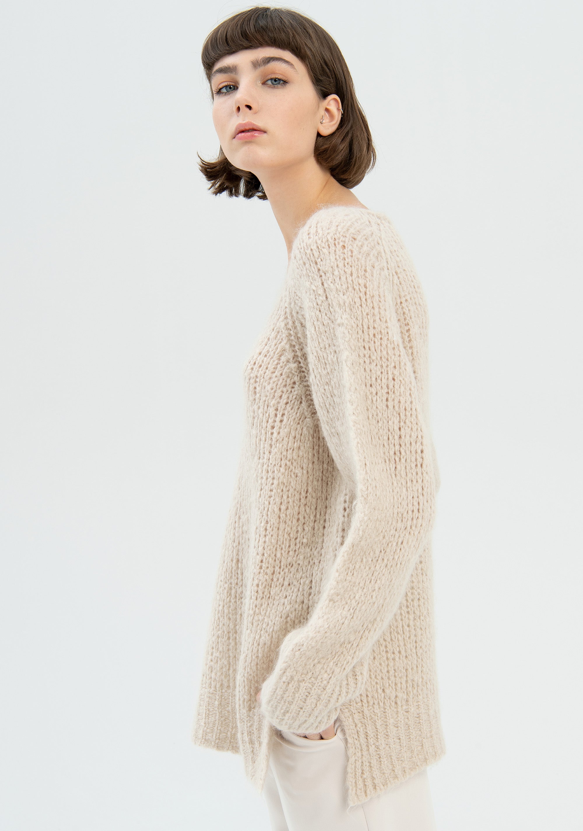 Knitwear wide fit with mohair Fracomina FR22WT7048K495F8-L20-2