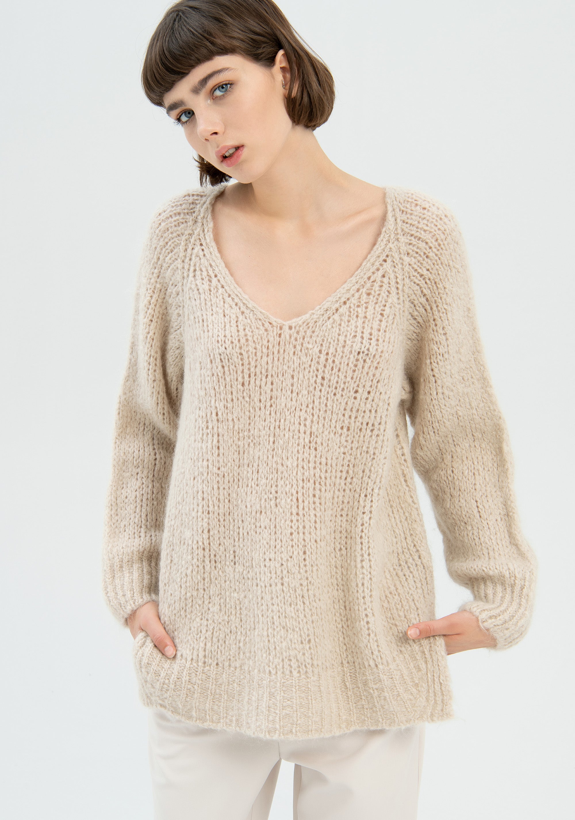 Knitwear wide fit with mohair Fracomina FR22WT7048K495F8-L20