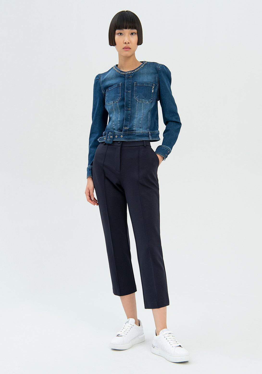 Chinos pant regular fit made in technical fabric Fracomina FR22WV4012W49701-117