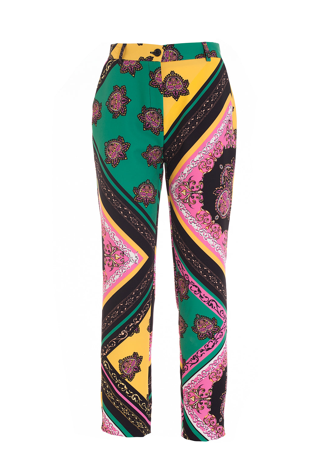 Chinos pant regular fit with multi color pattern