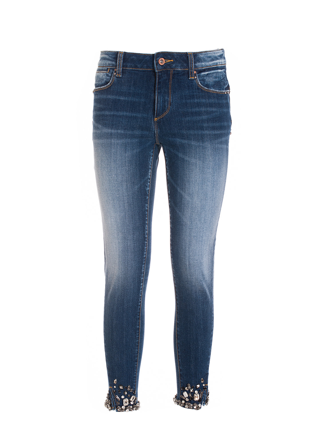 Jeans slim fit with shape-up effect made in denim with strong wash