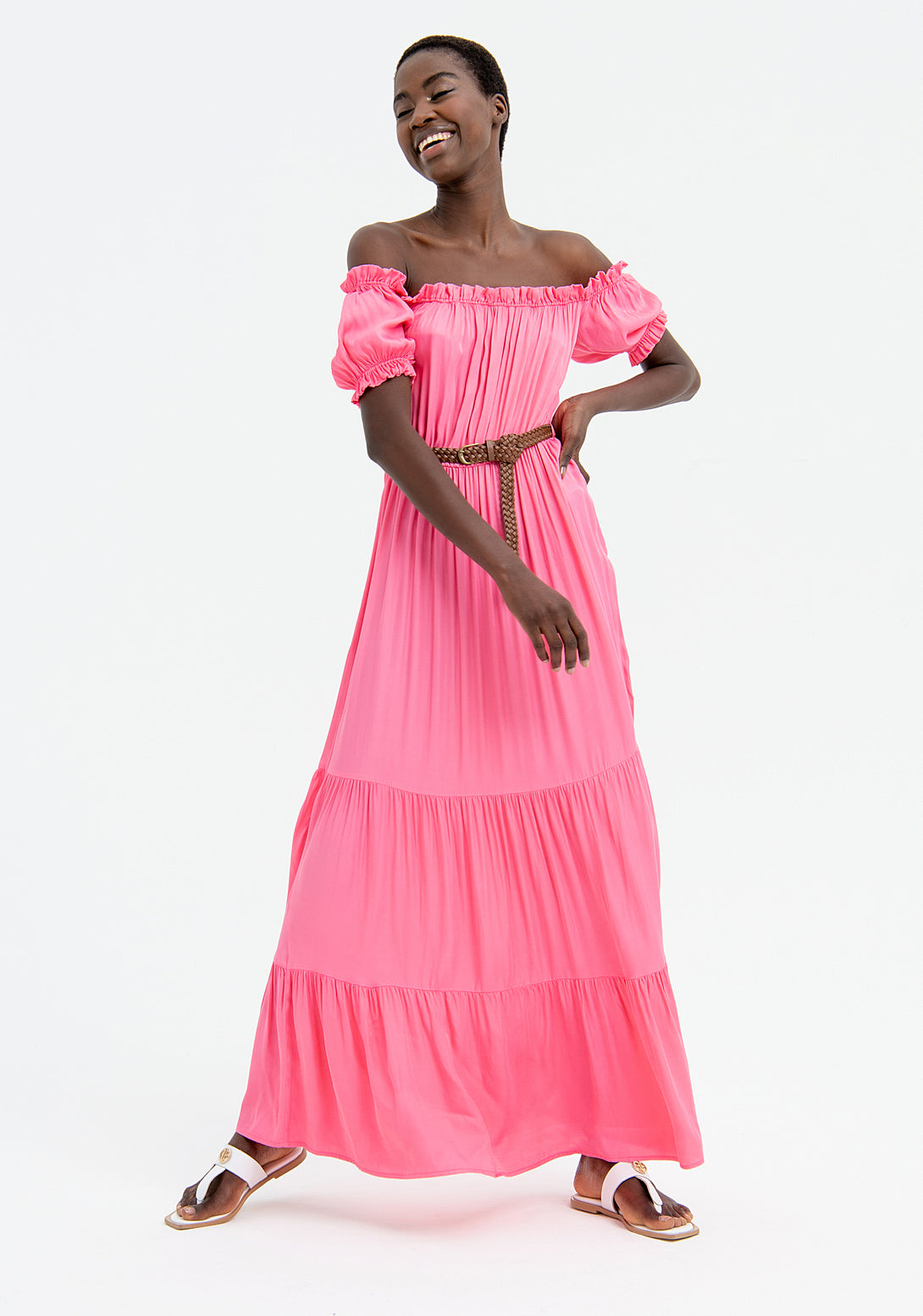 Long dress regular fit made in viscose Fracomina FR23SD3004W41301-G25-1