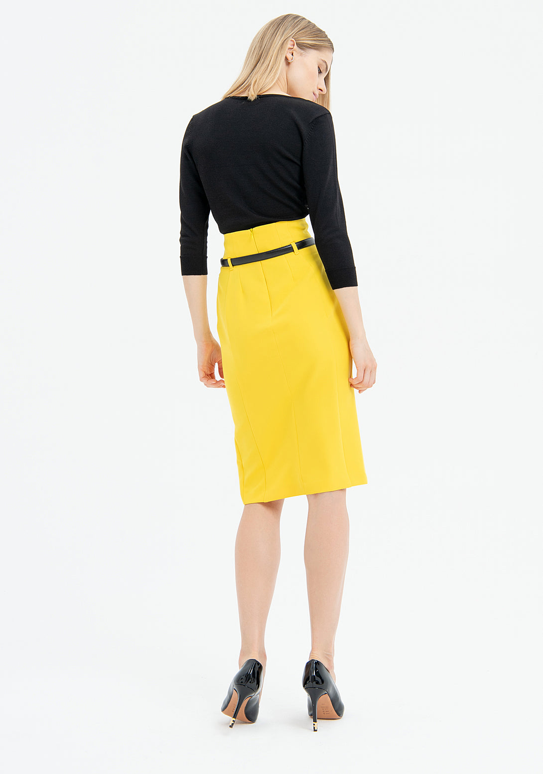 Mini sheath skirt slim fit middle length Fracomina FR23SG2001W42901-300-3
