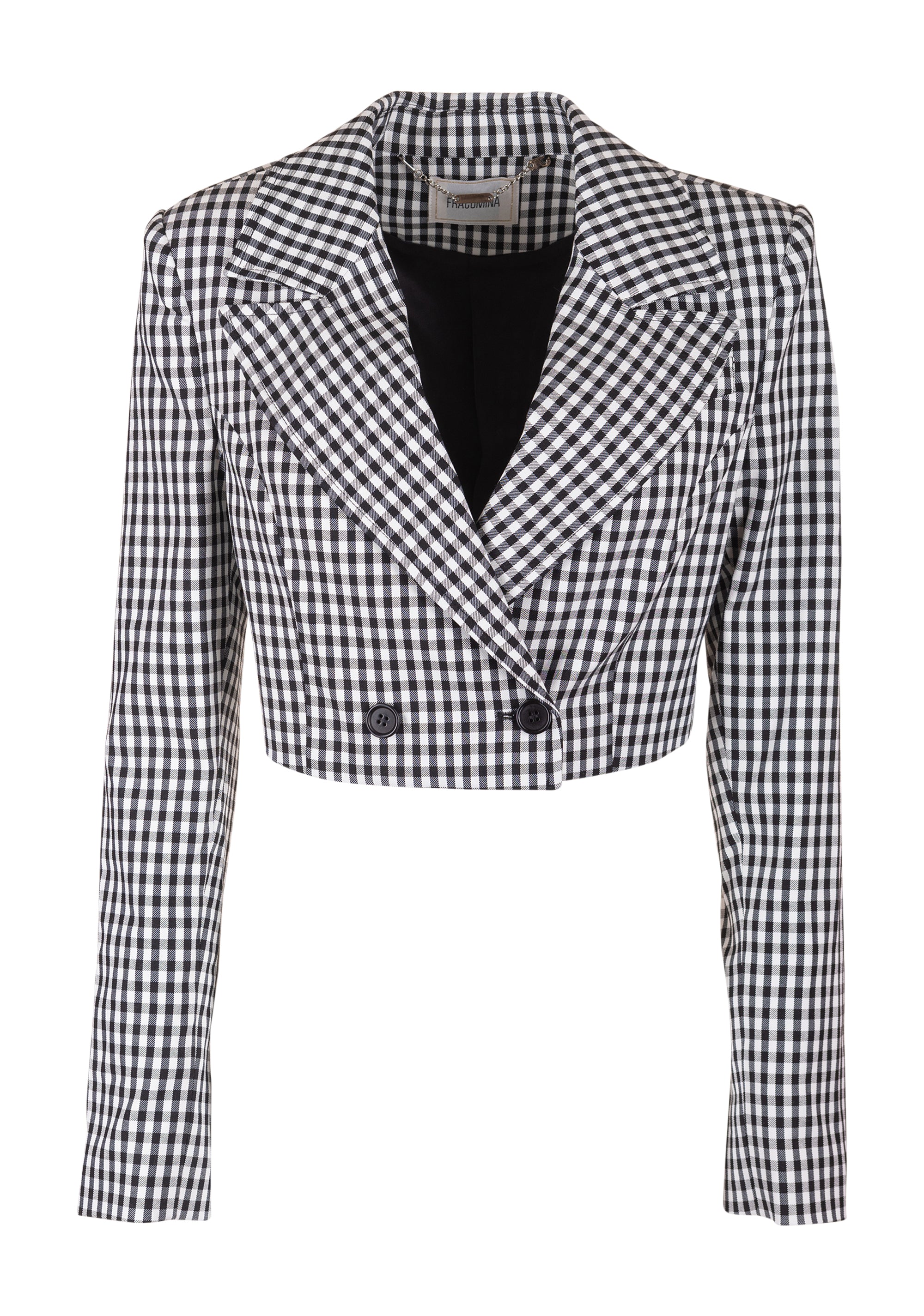 Blazer jacket double breasted with square pattern Fracomina FR23SJ1002W61101-109-1_059d419f-ee56-4edb-9464-6d946a25b00c