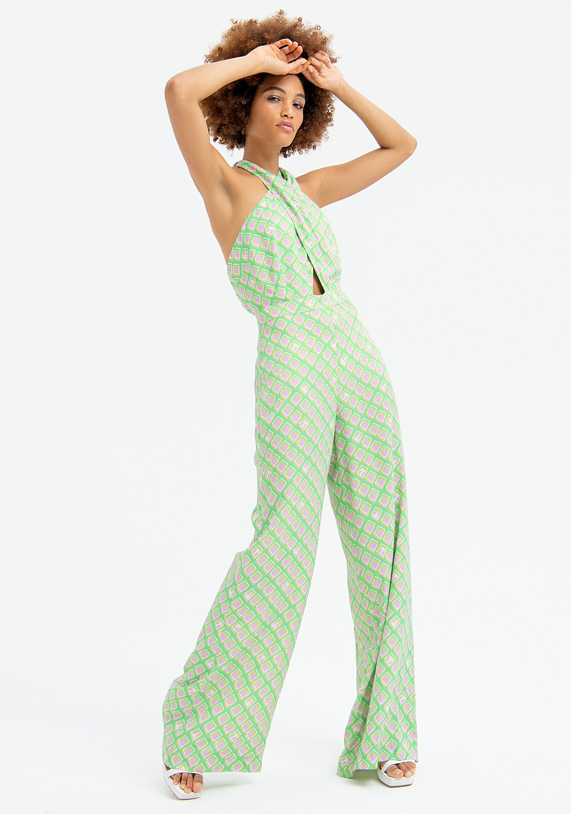 Overall regular fit with geometric pattern Fracomina FR23SO2005W566N4-L87-1