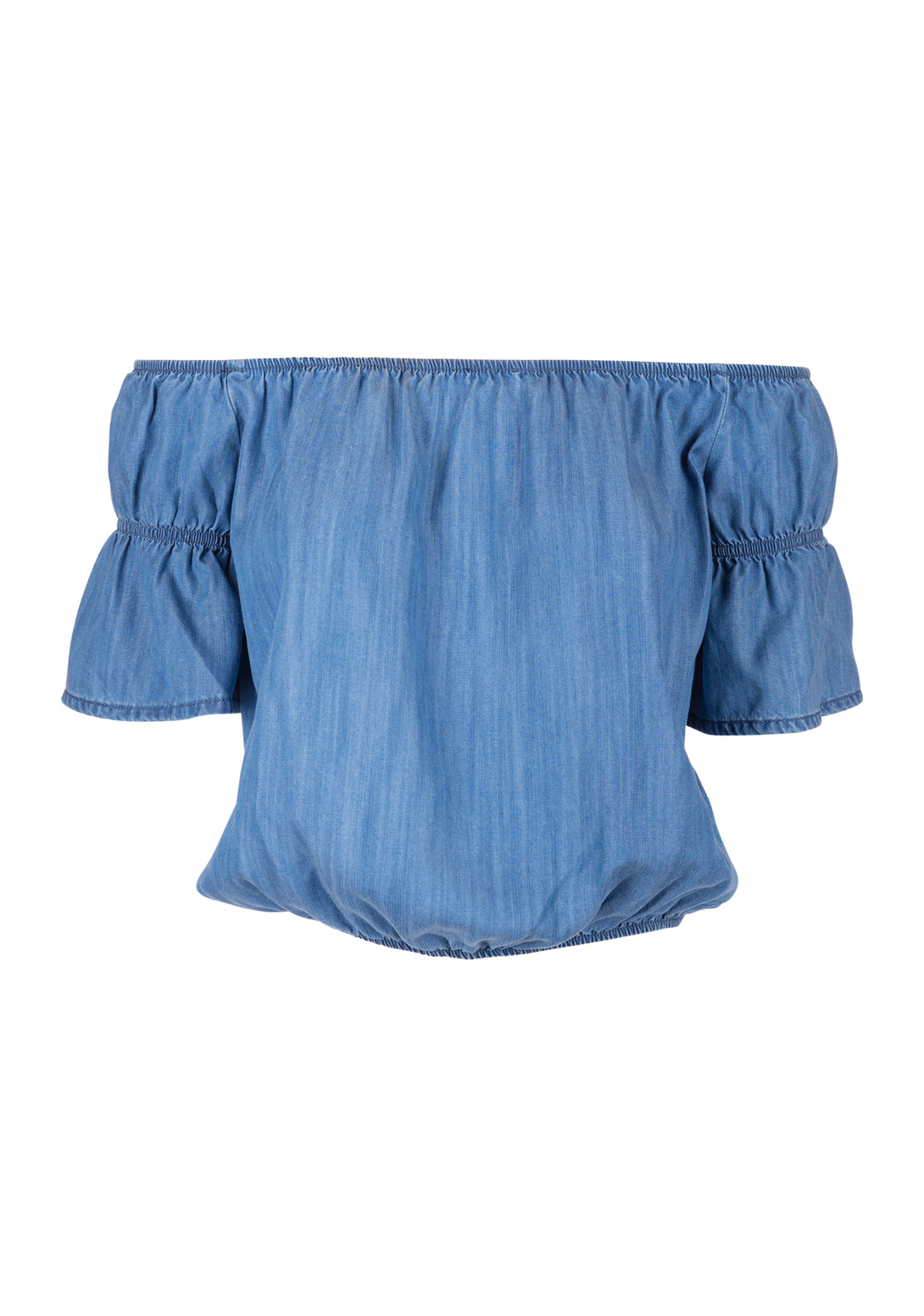 Top cropped made in chambray