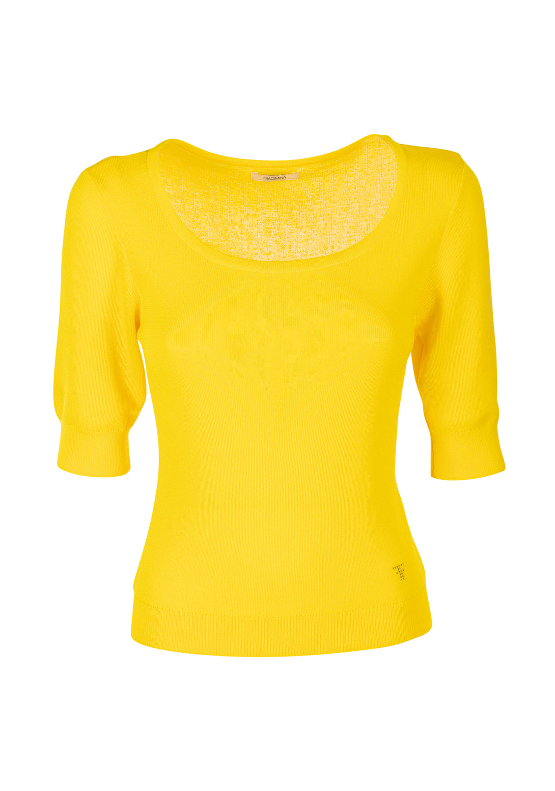 Knitwear slim fit with wide round neckline