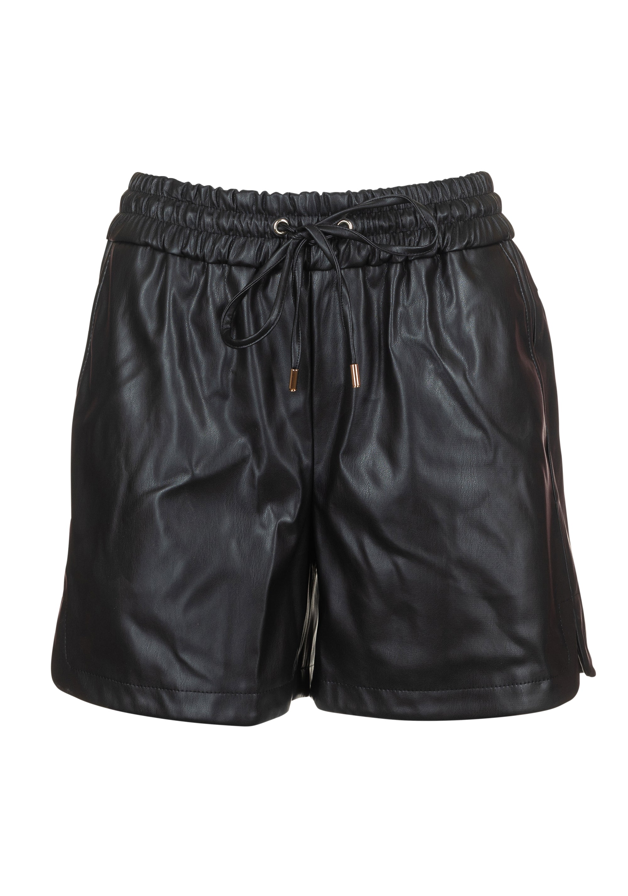 Short pant regular fit made in eco leather Fracomina FR23SV6014E40001-053-1_af530def-75d6-46e5-be1a-c986fa6e0600