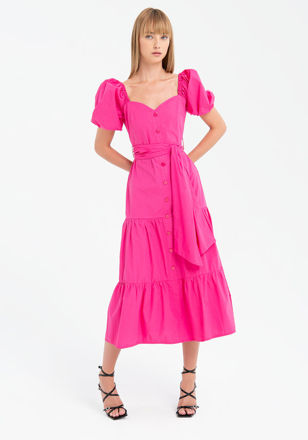 Dress slim fit, middle length, with Bardot style neck Fracomina FS21SD2001W40001-625_01