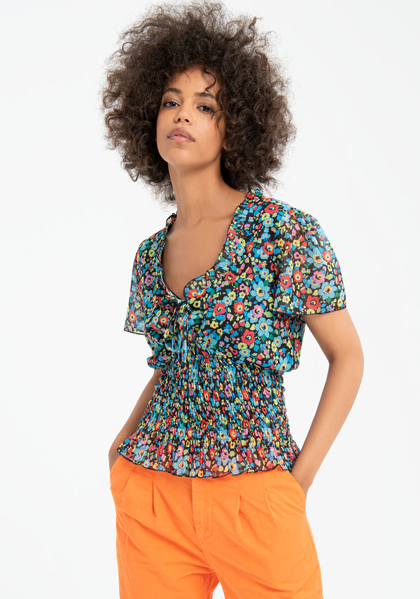 Blouse regular fit with multicolor pattern Fracomina FS21ST1009W441N4-819_01