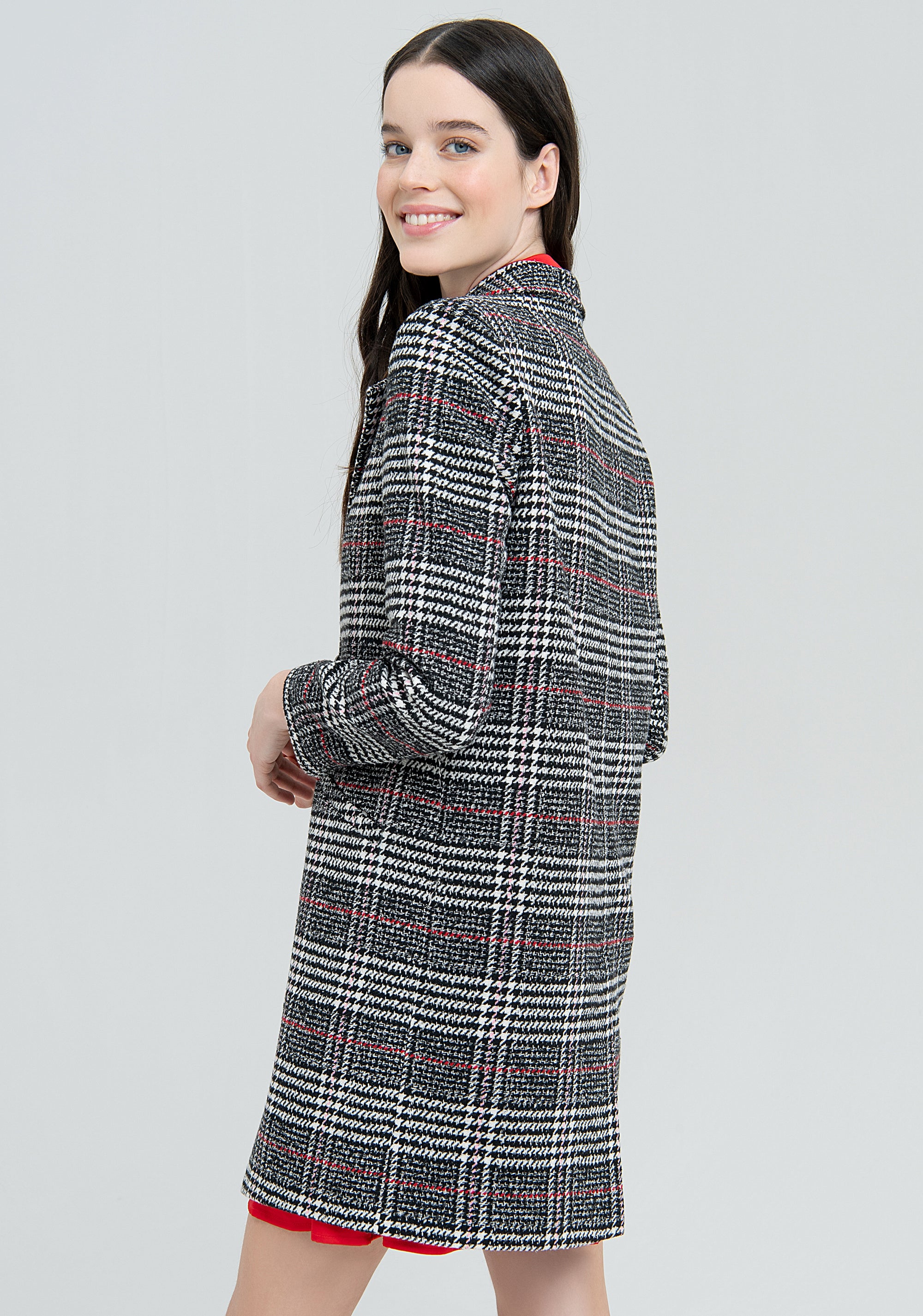 Coat regular fit made in tartan Fracomina FS22WC1004W58501-L68-4