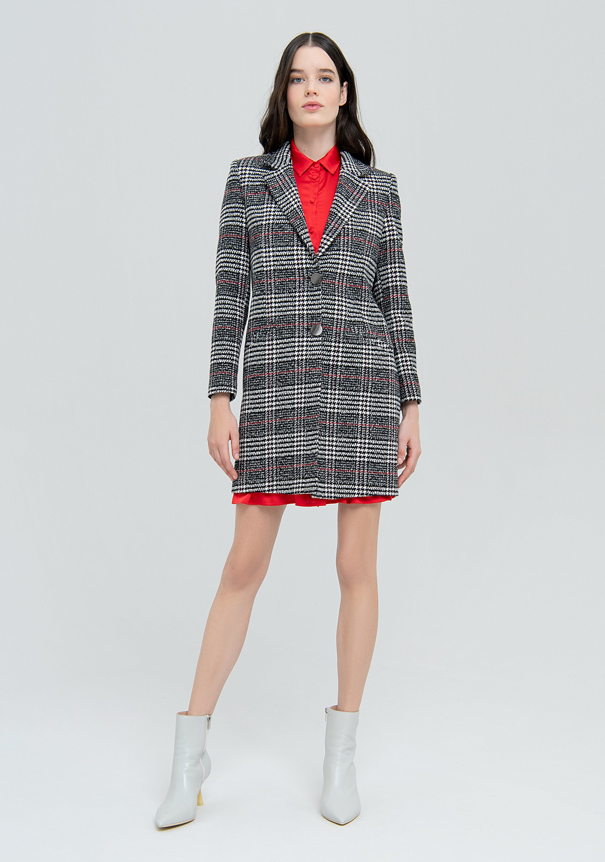 Coat regular fit made in tartan Fracomina FS22WC1004W58501-L68