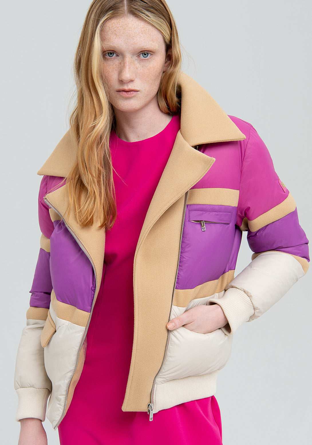 Padded jacket regular fit multi color Fracomina FS22WC3001O43001-210