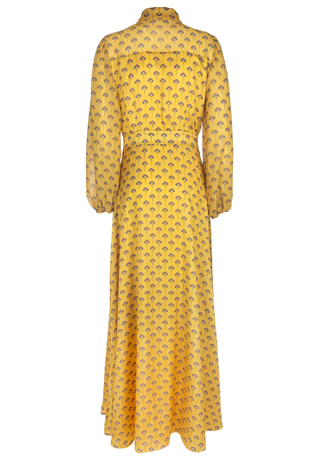 Long dress regular fit with Art Decò pattern