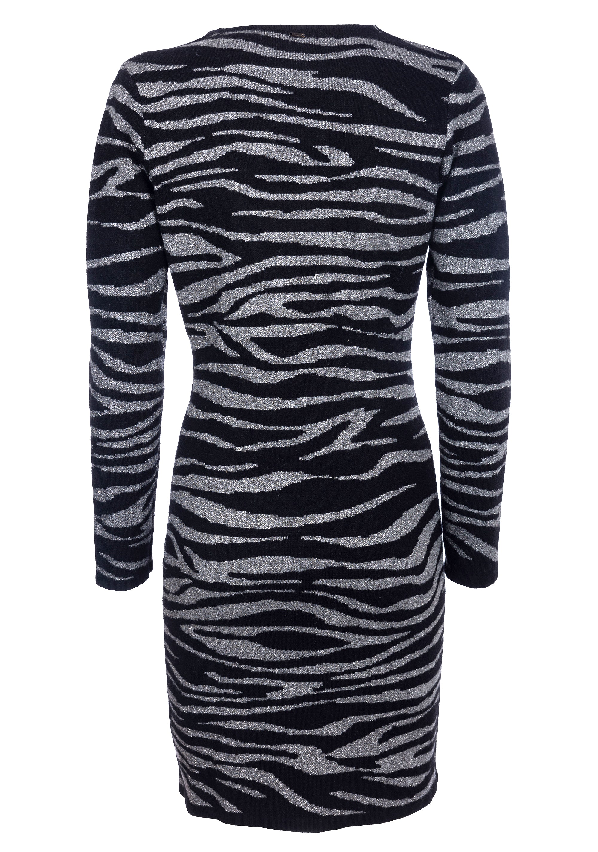 Knitted mini dress slim fit with animalier jacquard Fracomina FS22WD5011K499F8_2