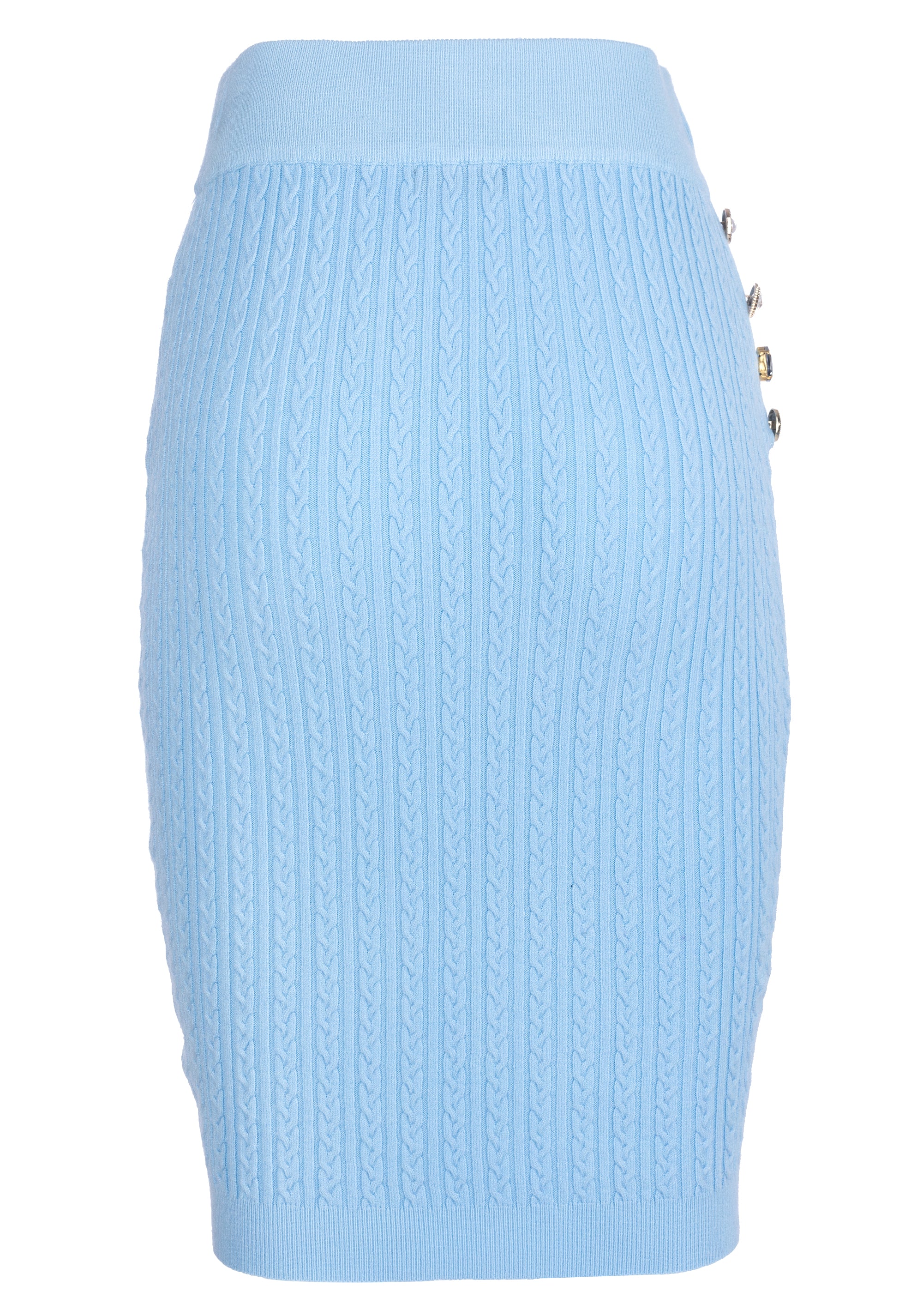 Knitted mini sheath skirt slim fit with plaits Fracomina FS22WG4002K50401_2