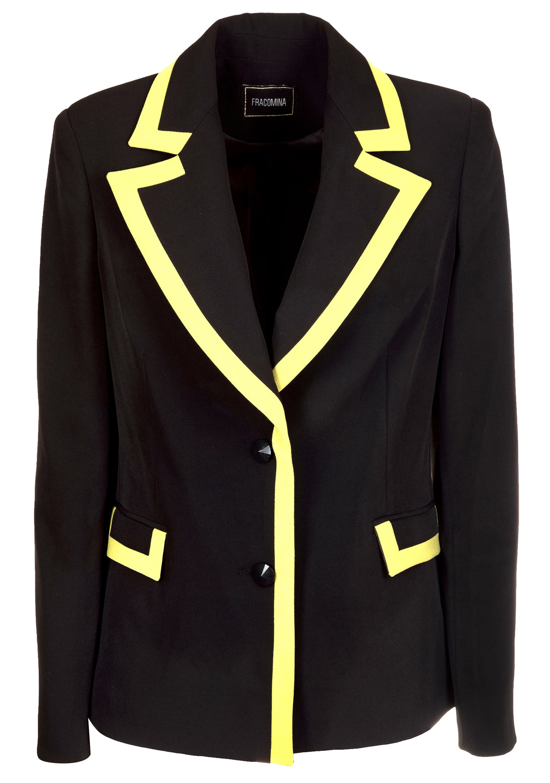 Blazer slim fit single breasted with contrast color details