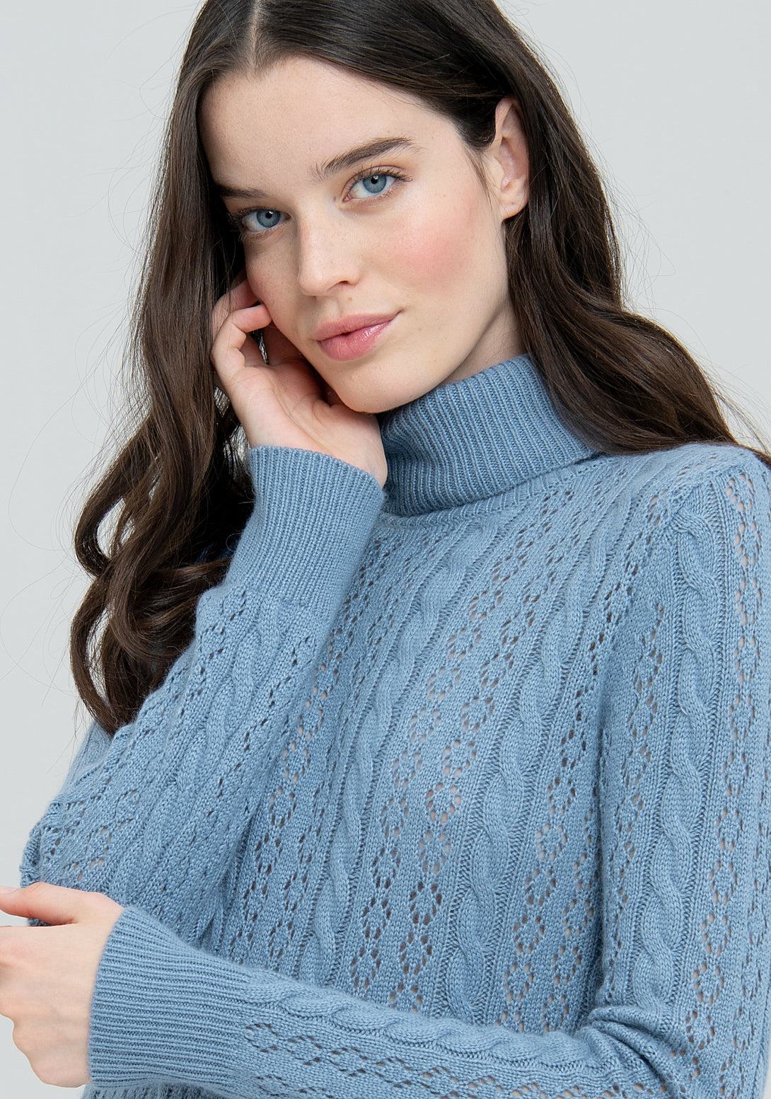Knitwear regular fit with plaits made in mohair and wool Fracomina FS22WT7013K49201-252-3