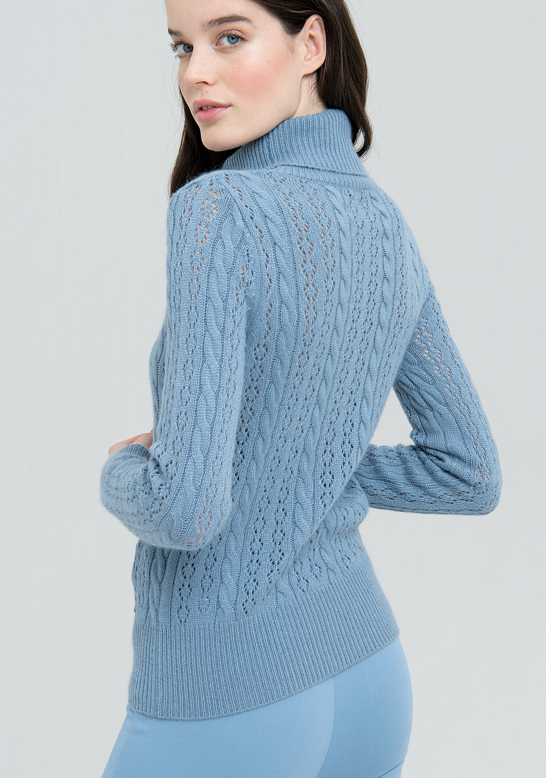 Knitwear regular fit with plaits made in mohair and wool Fracomina FS22WT7013K49201-252-4