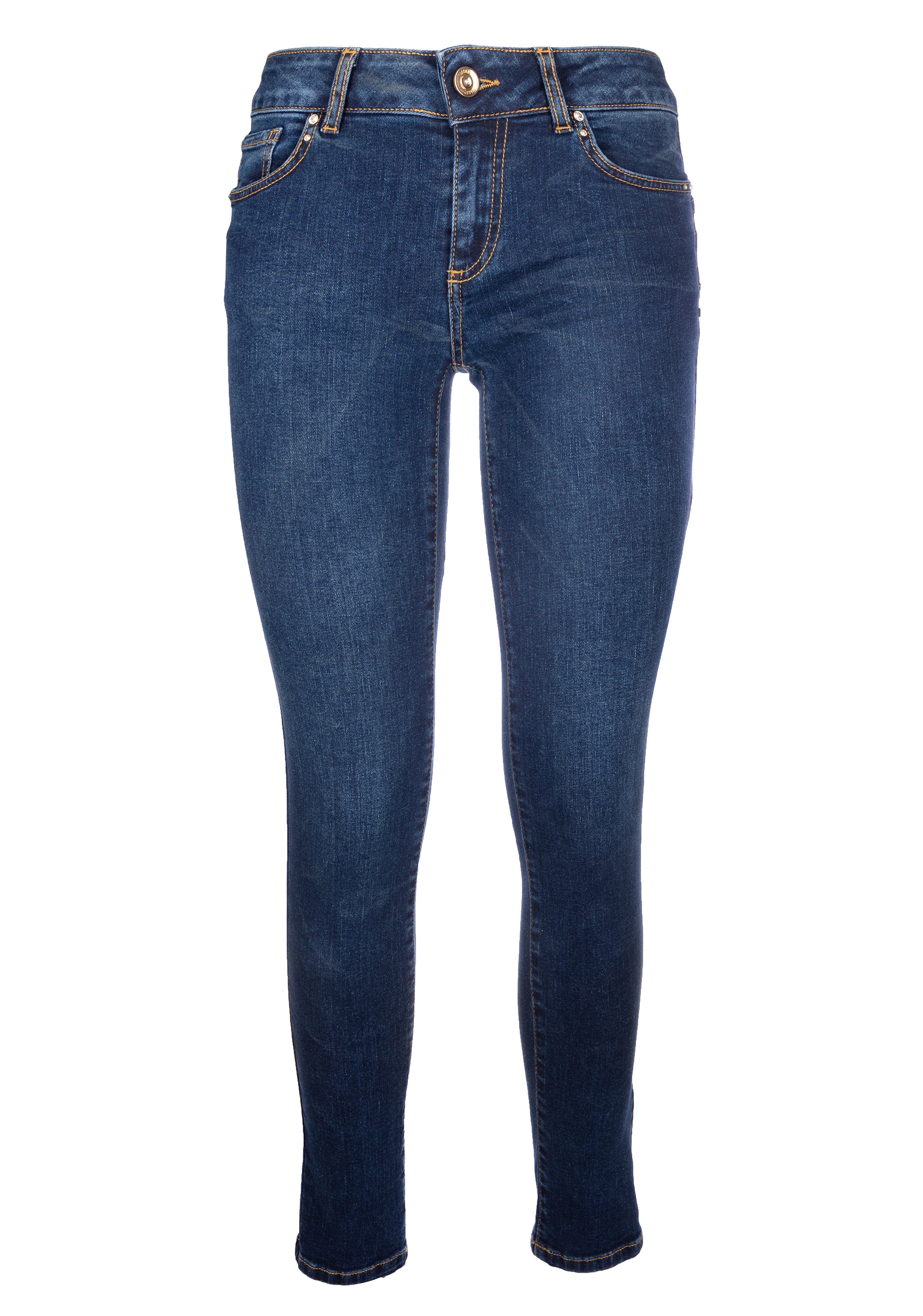 Jeans skinny fit with push-up effect made in denim with middle wash Fracomina FS22WV1005D401Q9-379_1