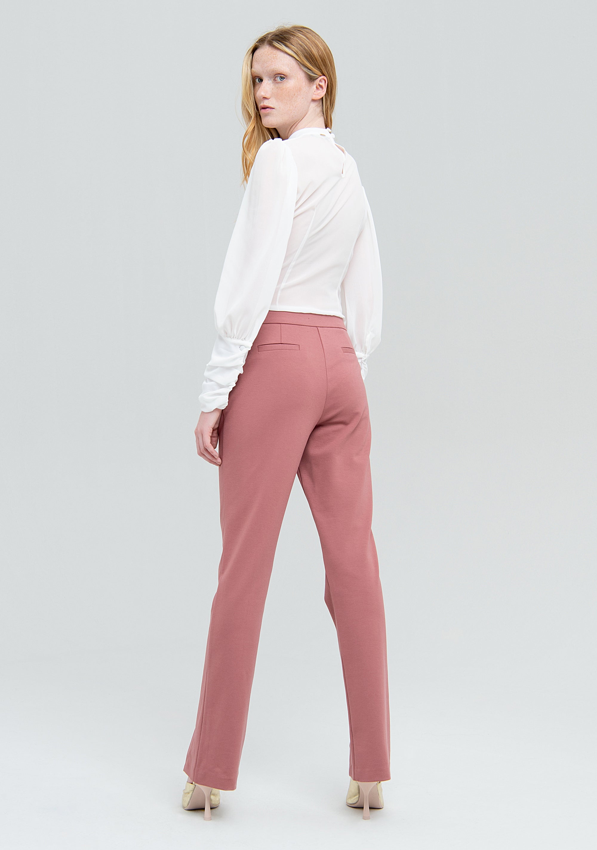 Palazzo pant wide fit made in Milano stitch fabric Fracomina FS22WV3007W49701-L57_3