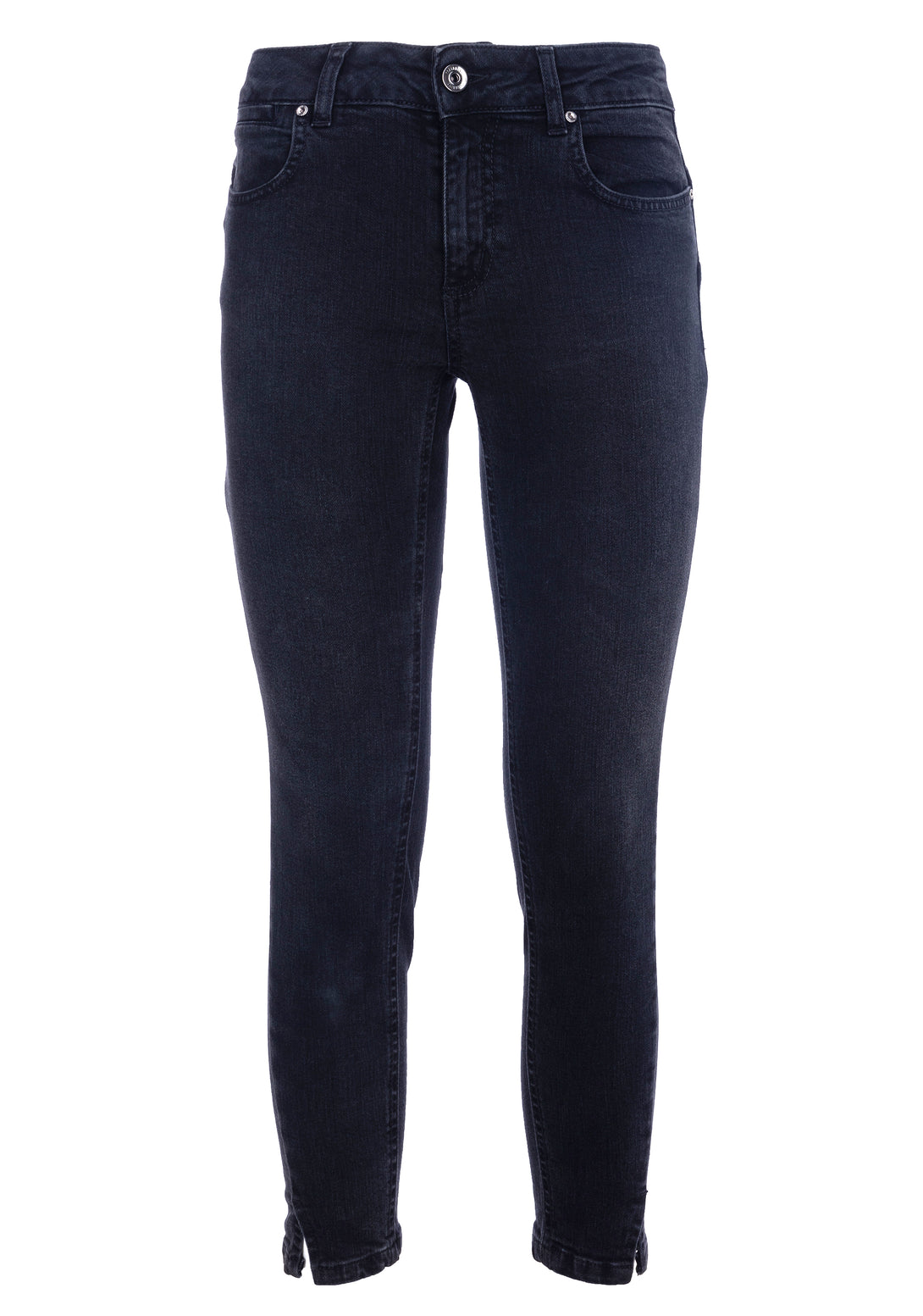 Jeans skinny fit cropped made in black denim with dark wash Fracomina FS22WV9002D40193