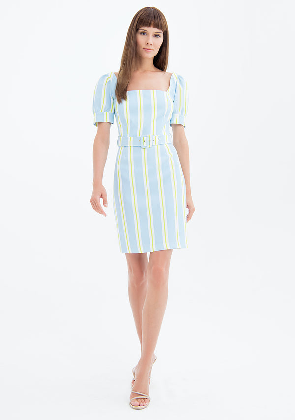Mini dress slim fit with stripes Fracomina FS23SD1008W429N4-Q68-1