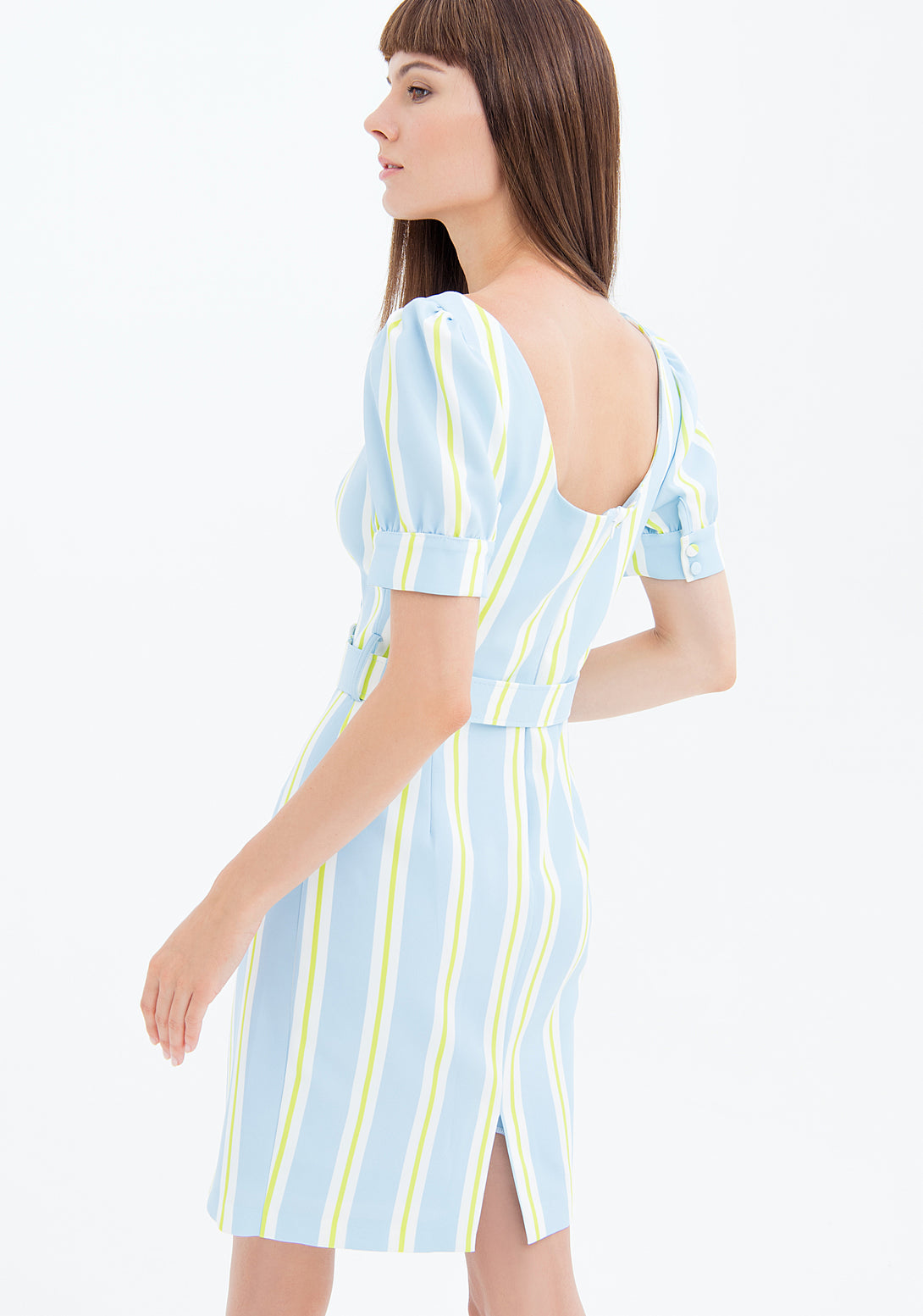 Mini dress slim fit with stripes Fracomina FS23SD1008W429N4-Q68-4