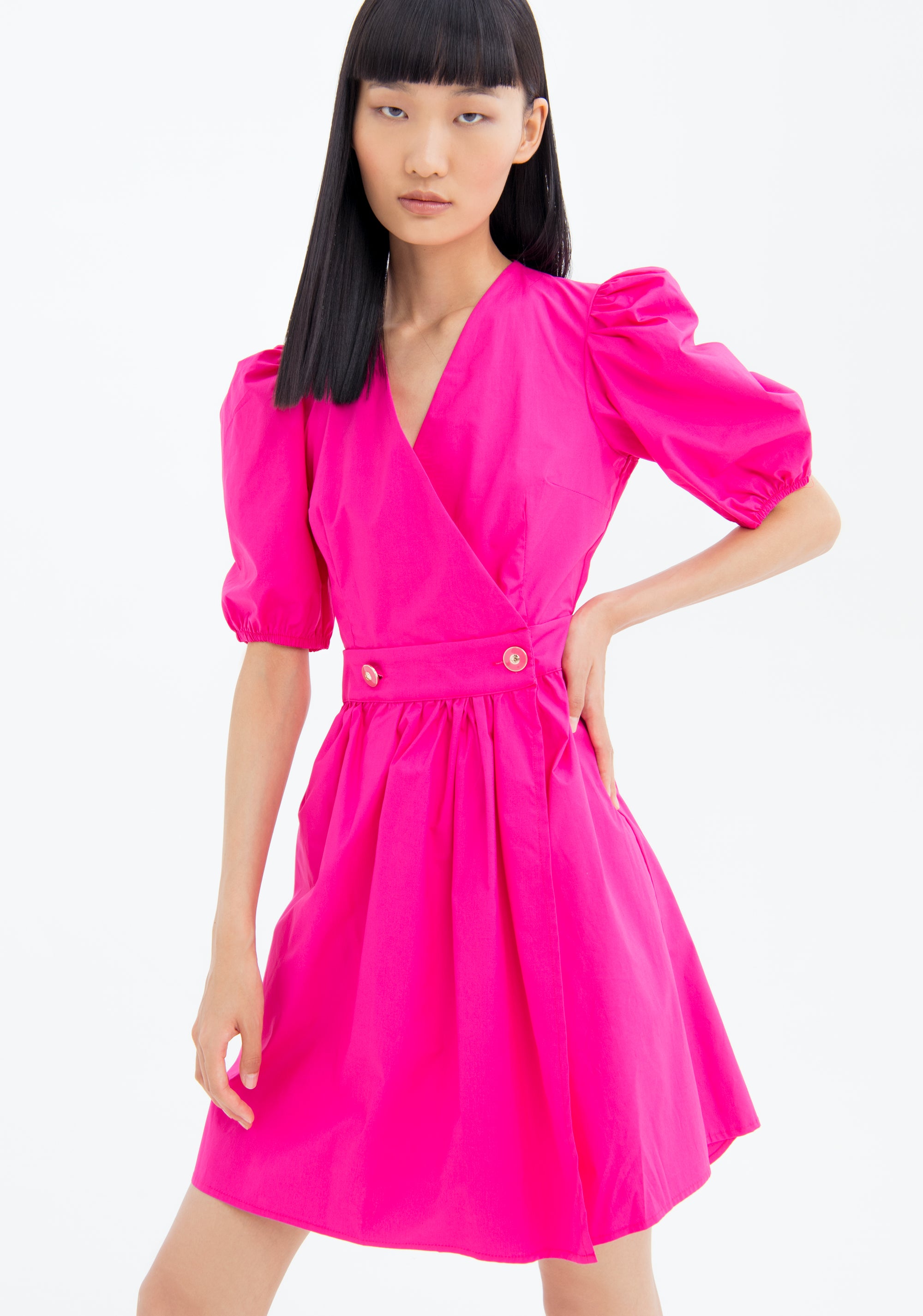 Wrap dress regular fit made in popeline Fracomina FS23SD1026W40001-148-2