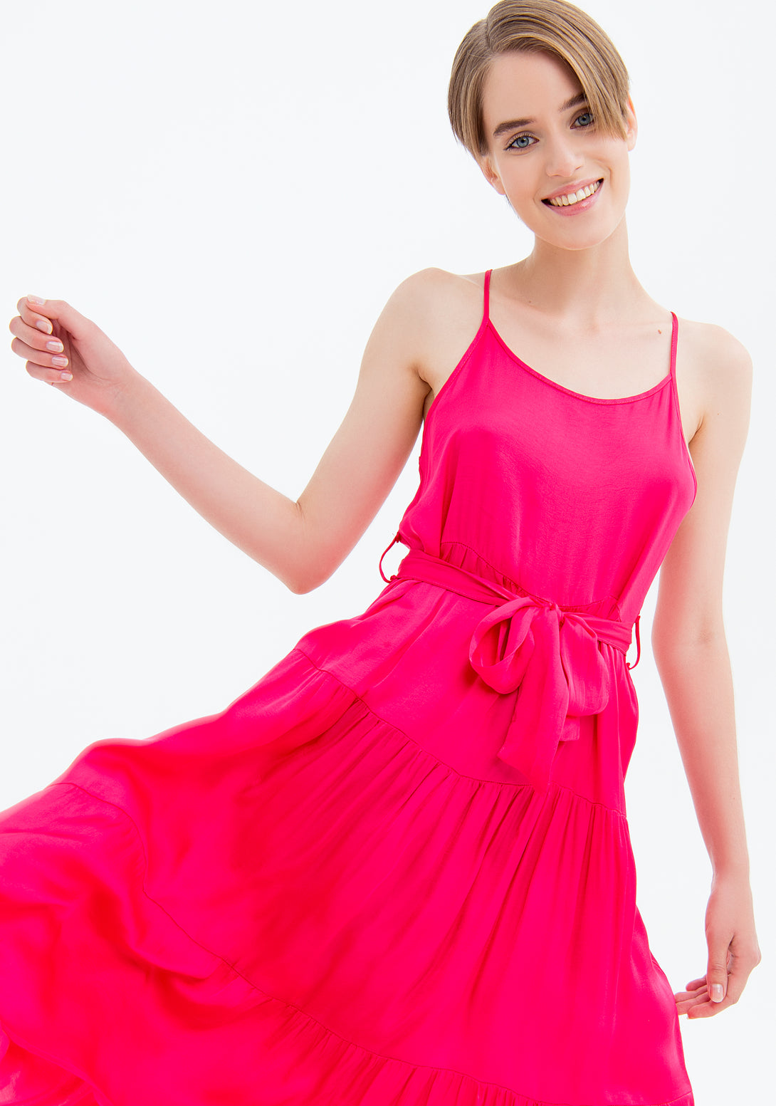 Sleeveless dress middle length made in viscose Fracomina FS23SD2002W41301-689-2