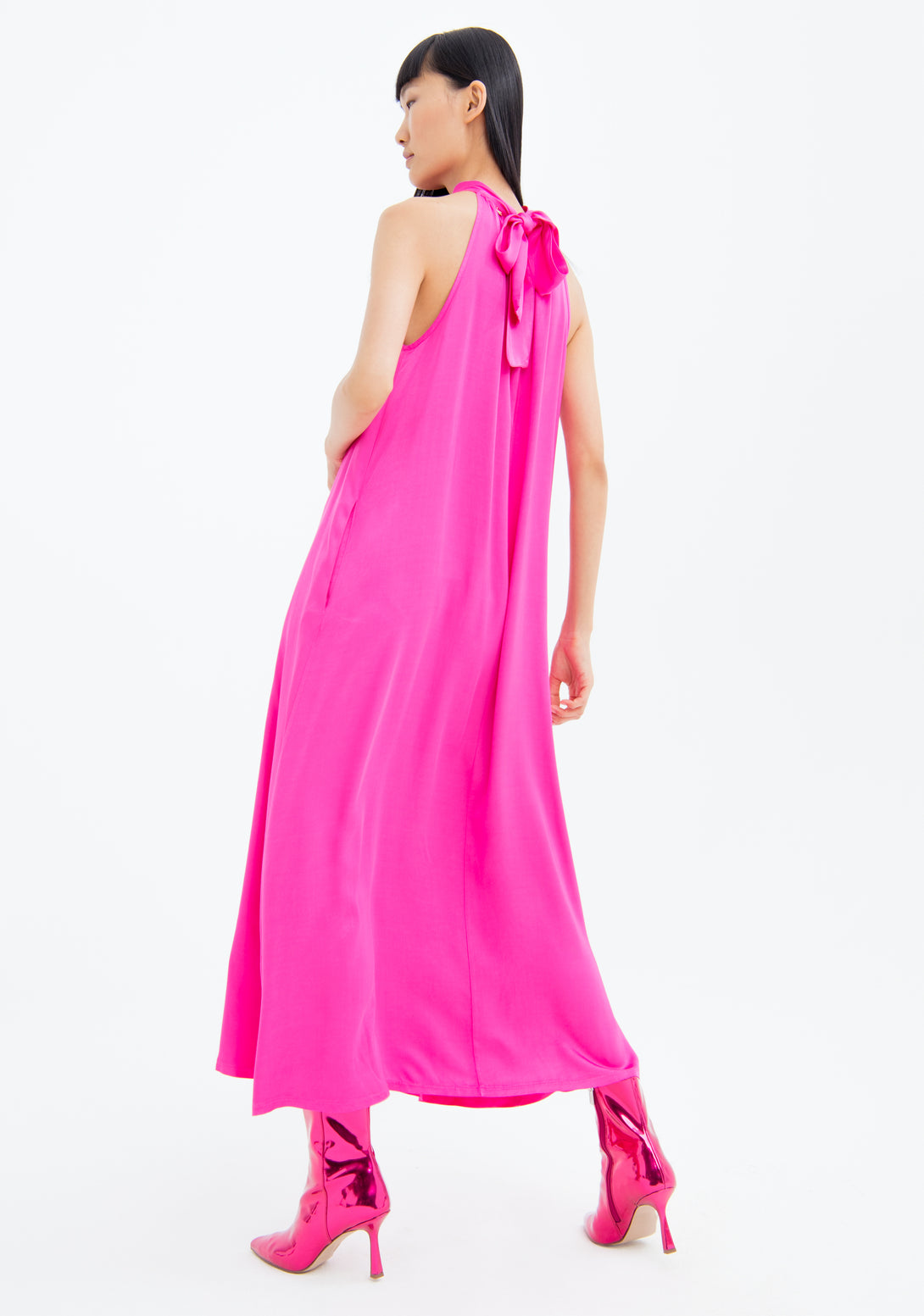 Long sleeveless dress A-shape made in viscose. Fracomina FS23SD3005W41301-148-3