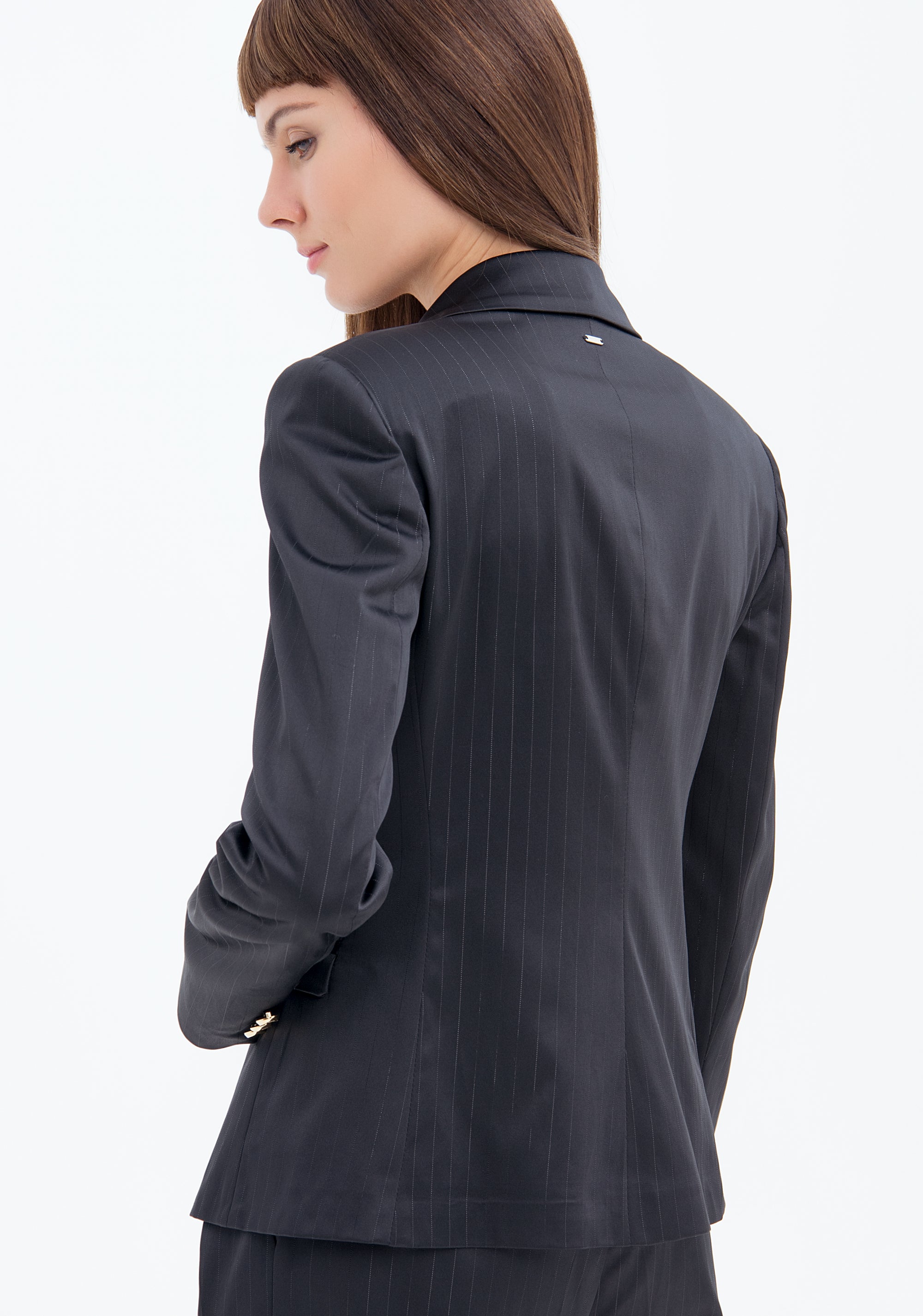 Blazer jacket regular fit single breasted with pinstripe fabric Fracomina FS23SJ2011W47901-053-3