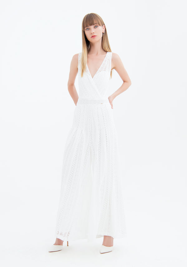 Long sleeveless dress made in lace Fracomina FS23SO2002W57301-278-1