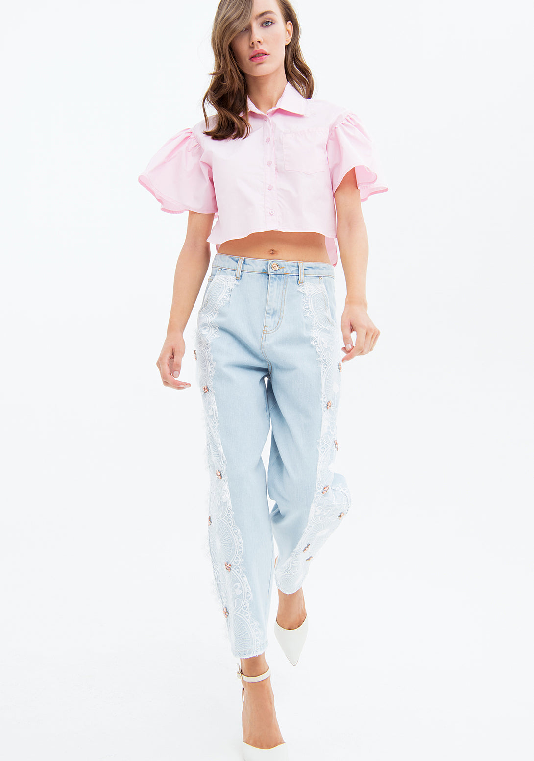 Shirt cropped made in popeline Fracomina FS23ST6004W40001-226-1