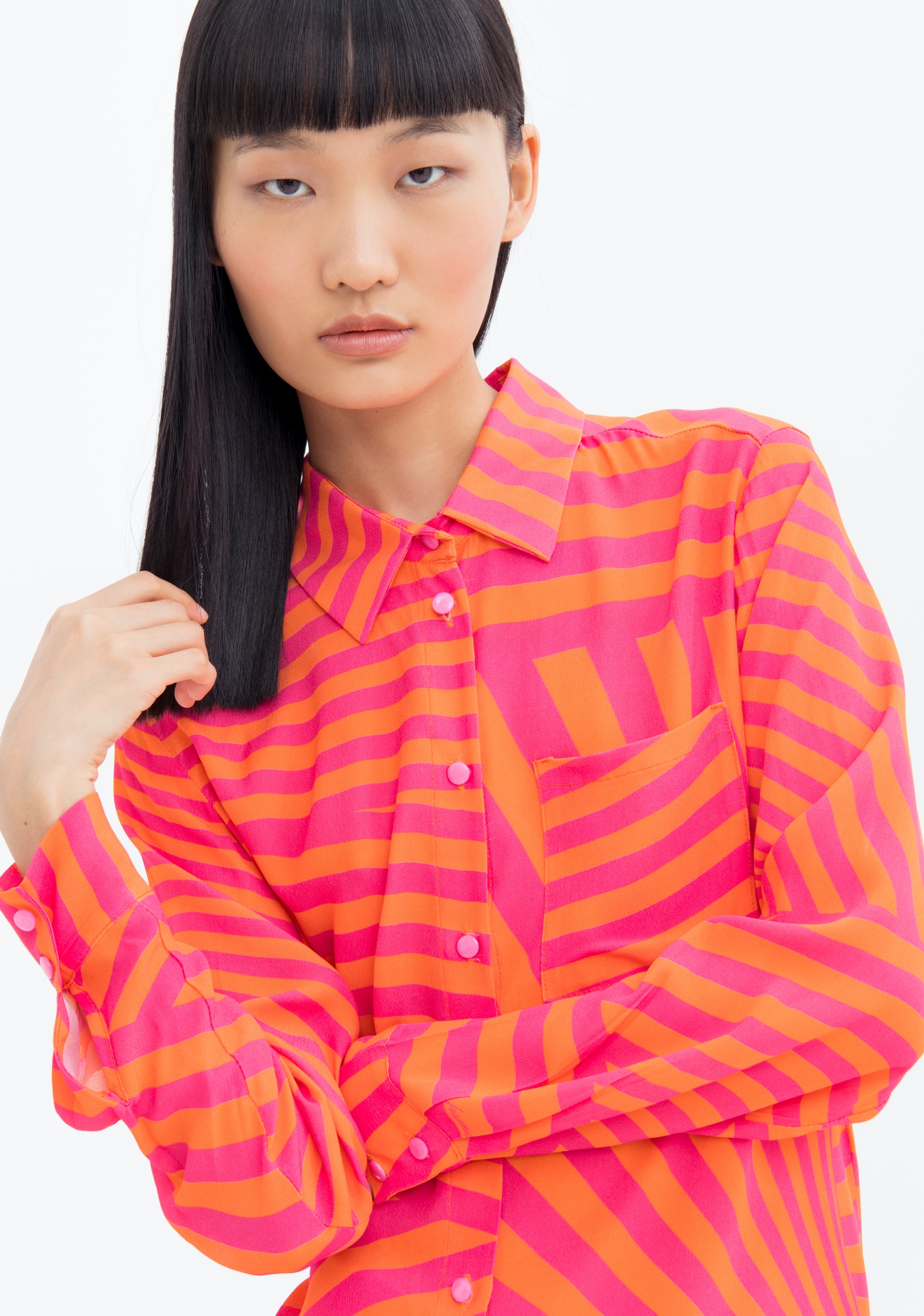 Shirt regular fit with striped pattern Fracomina FS23ST6013W422N4-Q76-2